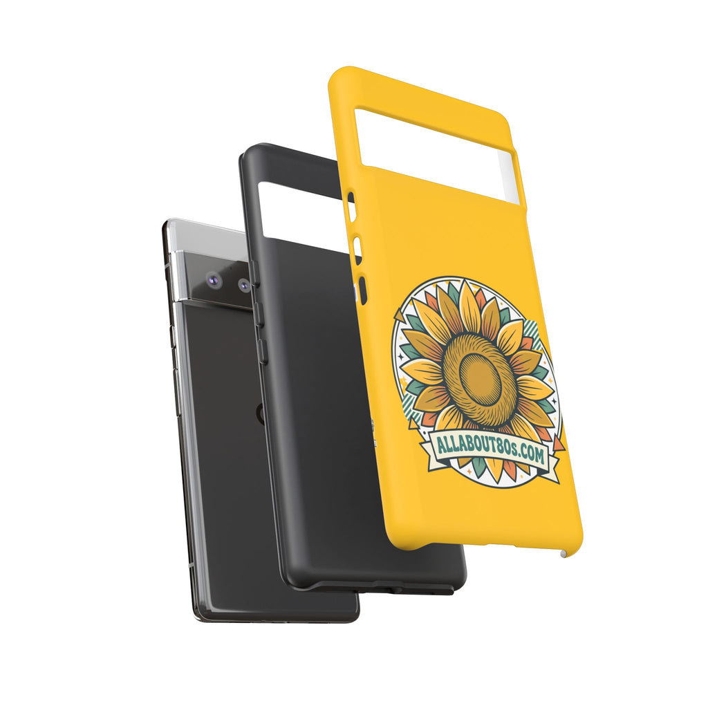 Sunflower Logo Phone Case — AllAbout80s.com Yellow Protective Cover