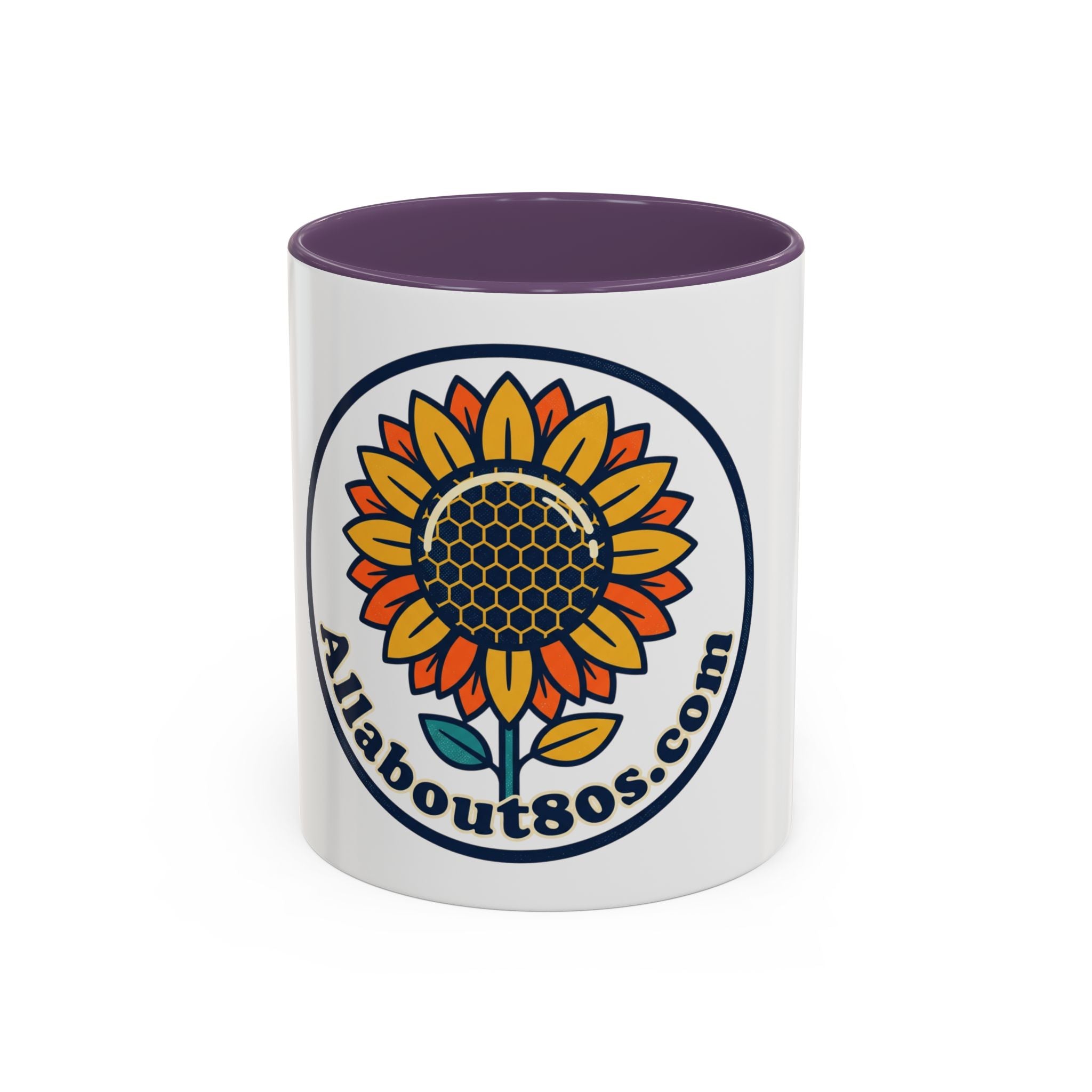 AllAbout80s Sunflower Accent Coffee Mug (11/15oz)