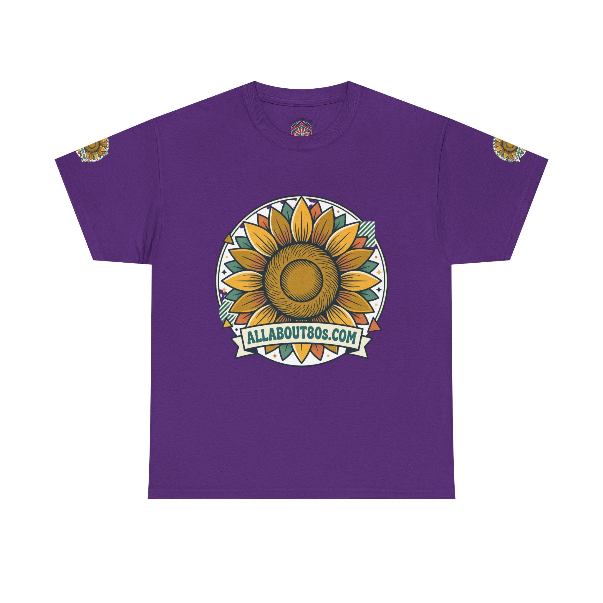 Sunflower Logo T-Shirt — AllAbout80s.com Vintage Floral Tee