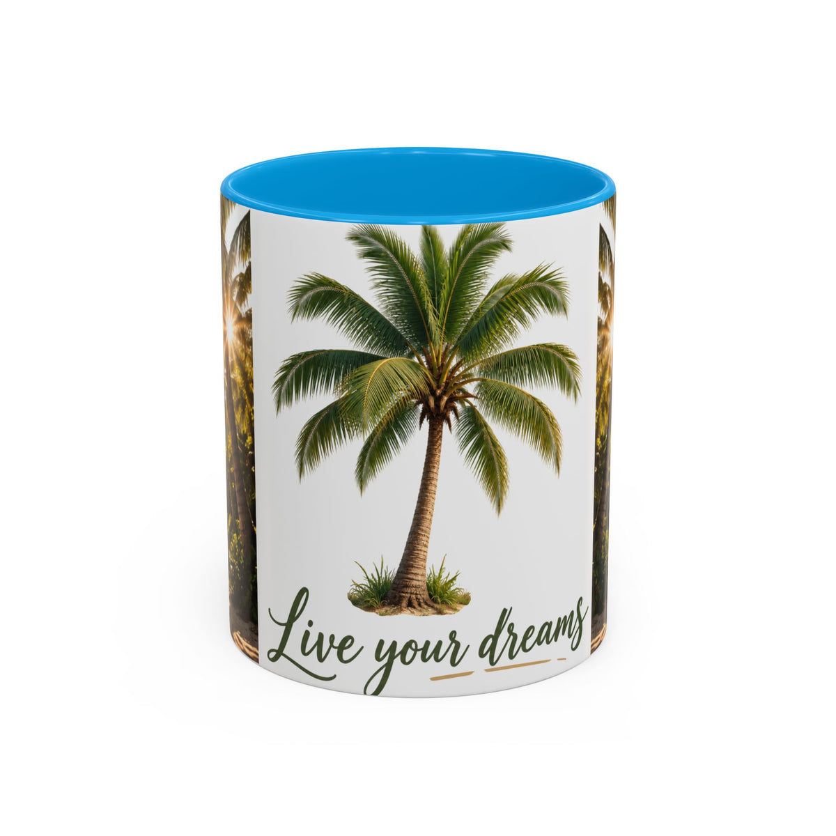 Live Your Dreams Palm Tree Mug