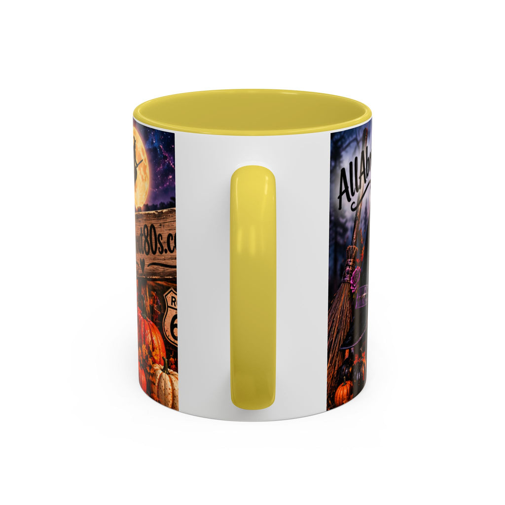 Halloween Witch Scene Coffee Mug — AllAbout80s.com Pumpkin & Moon 11oz/15oz