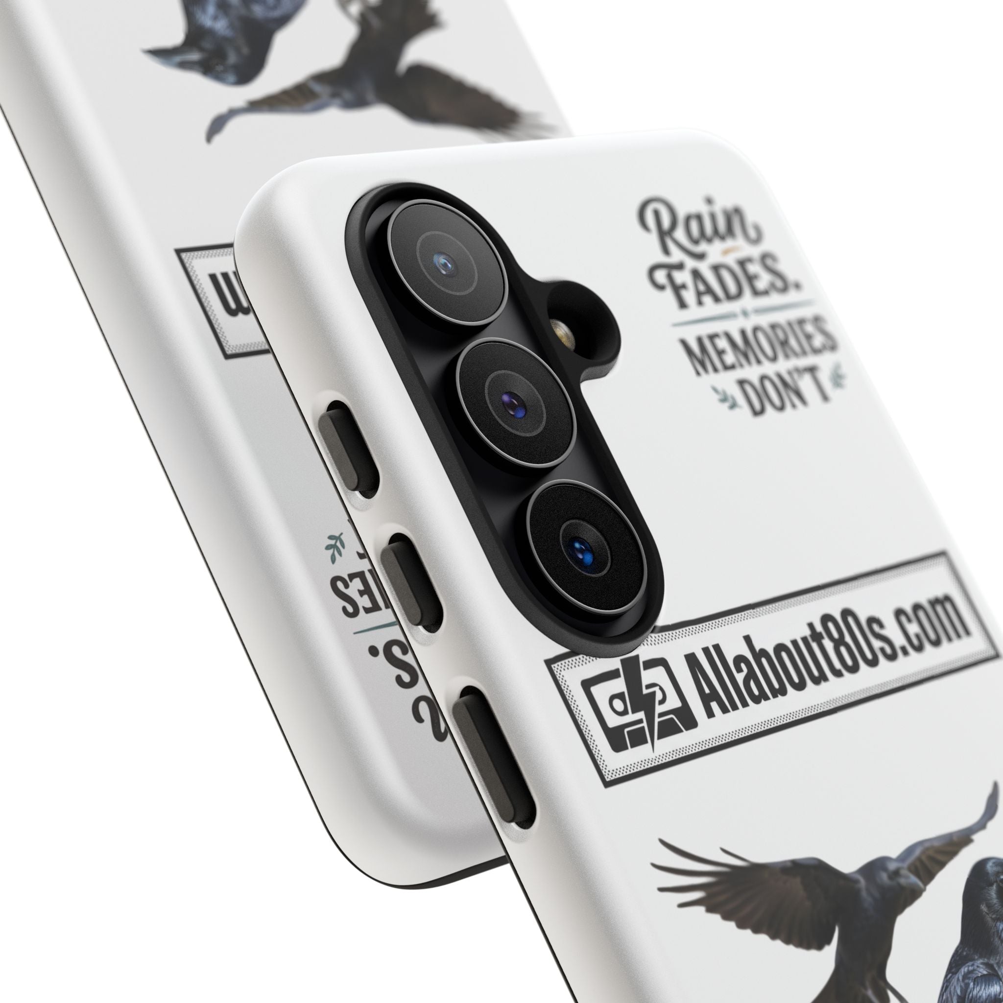 Raven Flight Phone Case — Protective iPhone Case with Black Crow Design