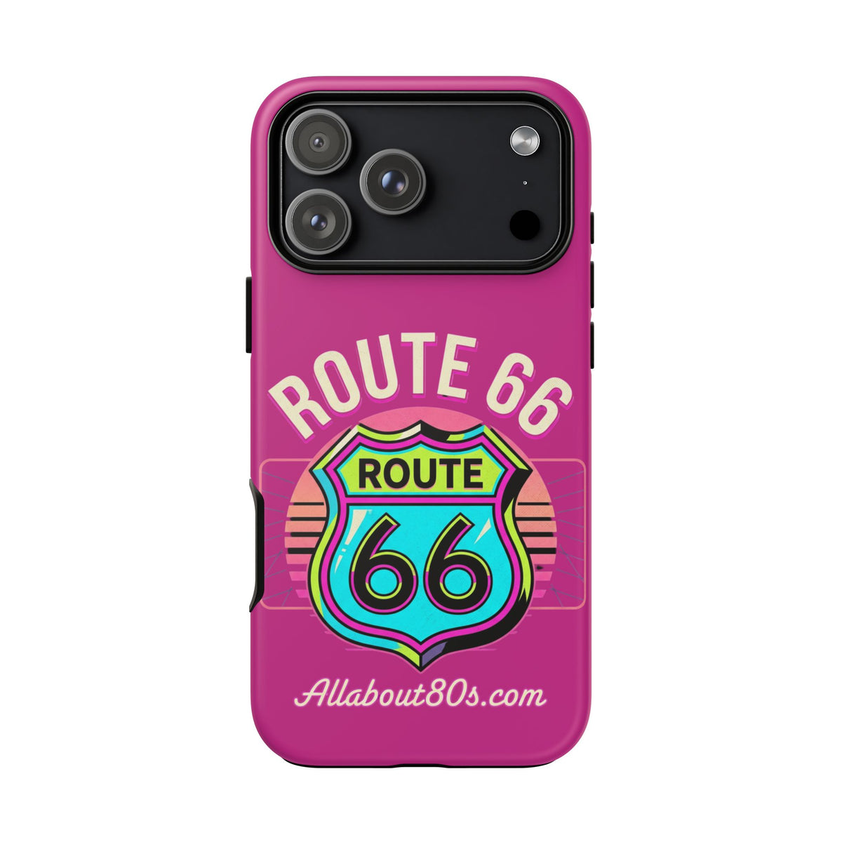 Route 66 Phone Case — Retro Neon Road Trip iPhone Cover