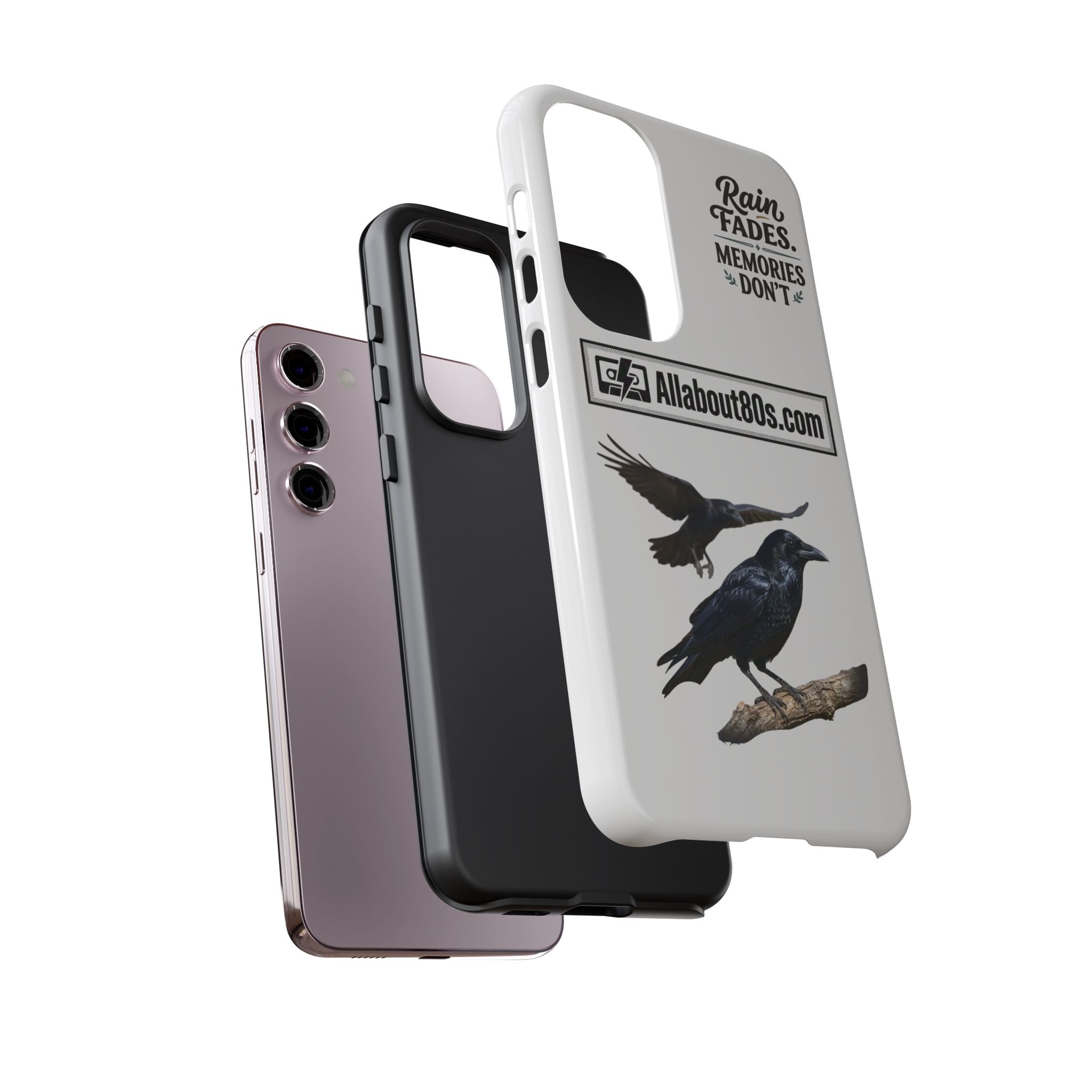 Raven Flight Phone Case — Protective iPhone Case with Black Crow Design