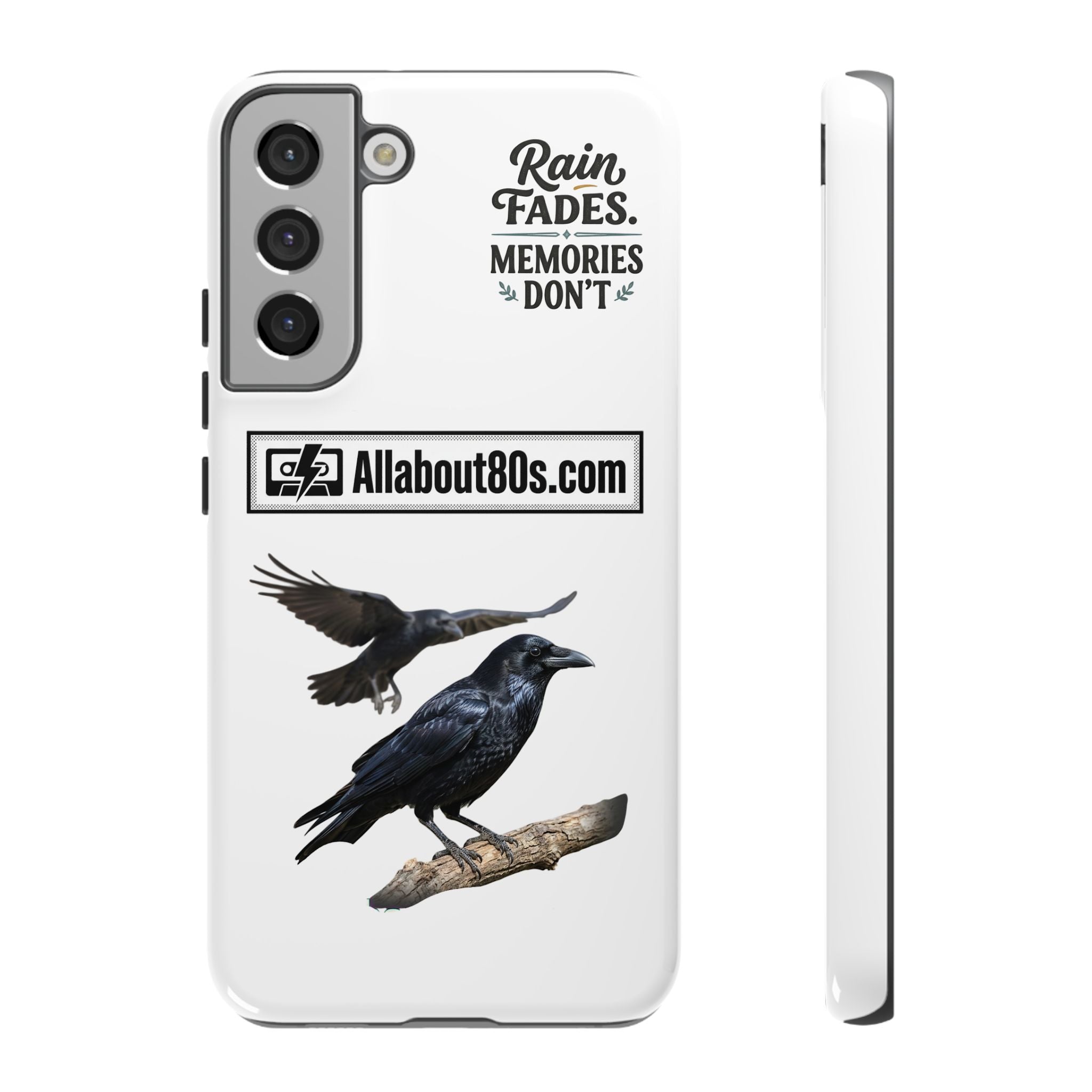 Raven Flight Phone Case — Protective iPhone Case with Black Crow Design