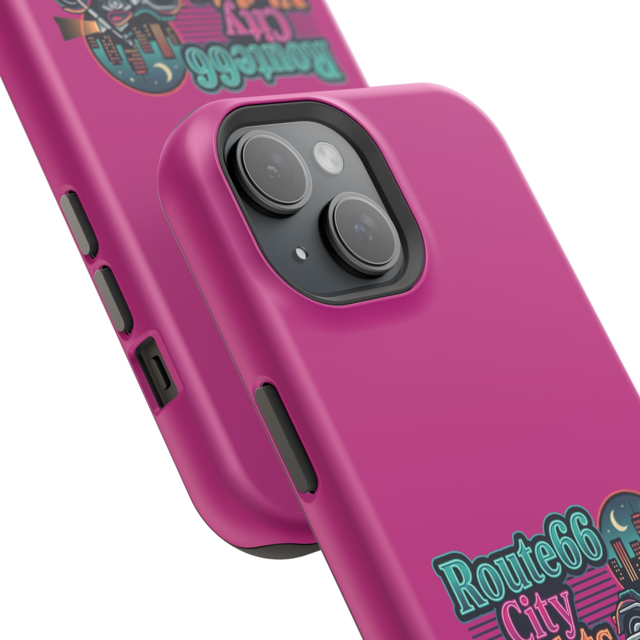 Phone Case — 'Route 66 City Nights' Magnetic Impact-Resistant Case