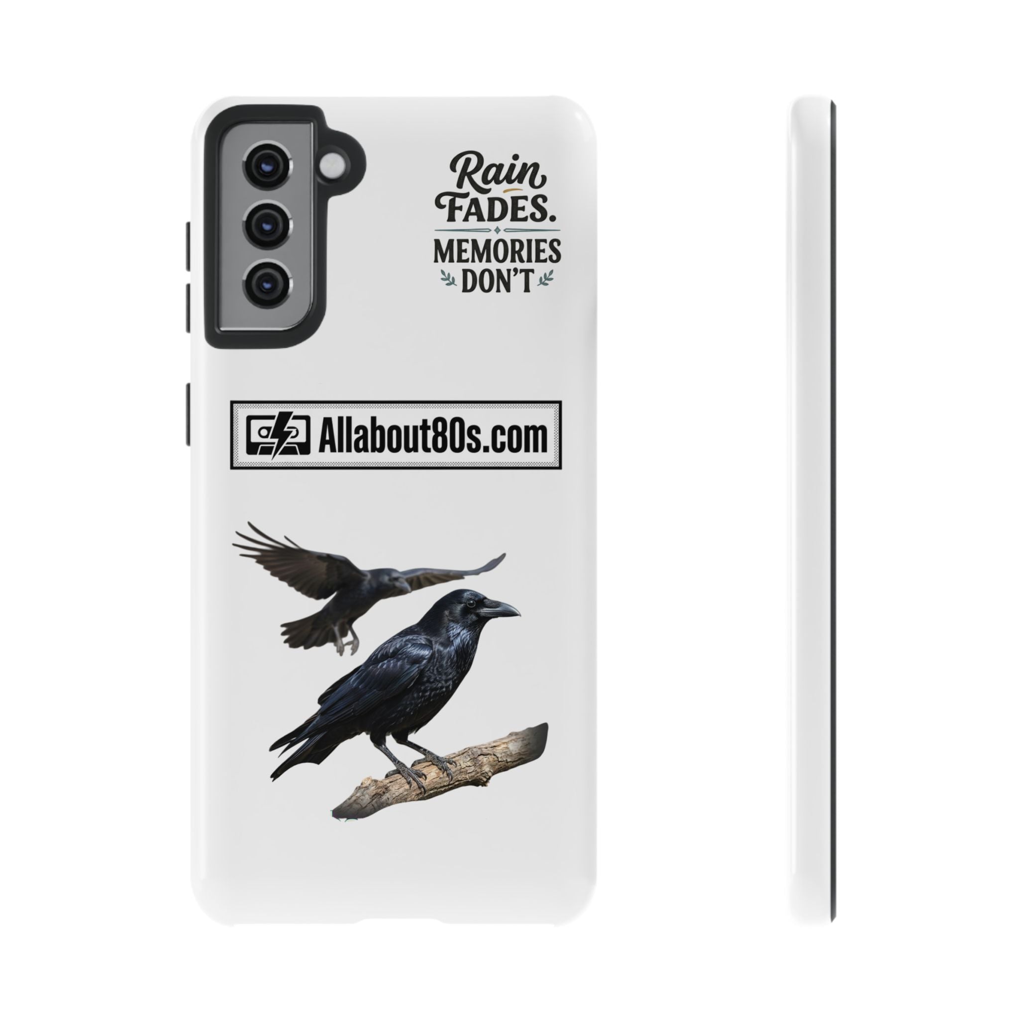 Raven Flight Phone Case — Protective iPhone Case with Black Crow Design