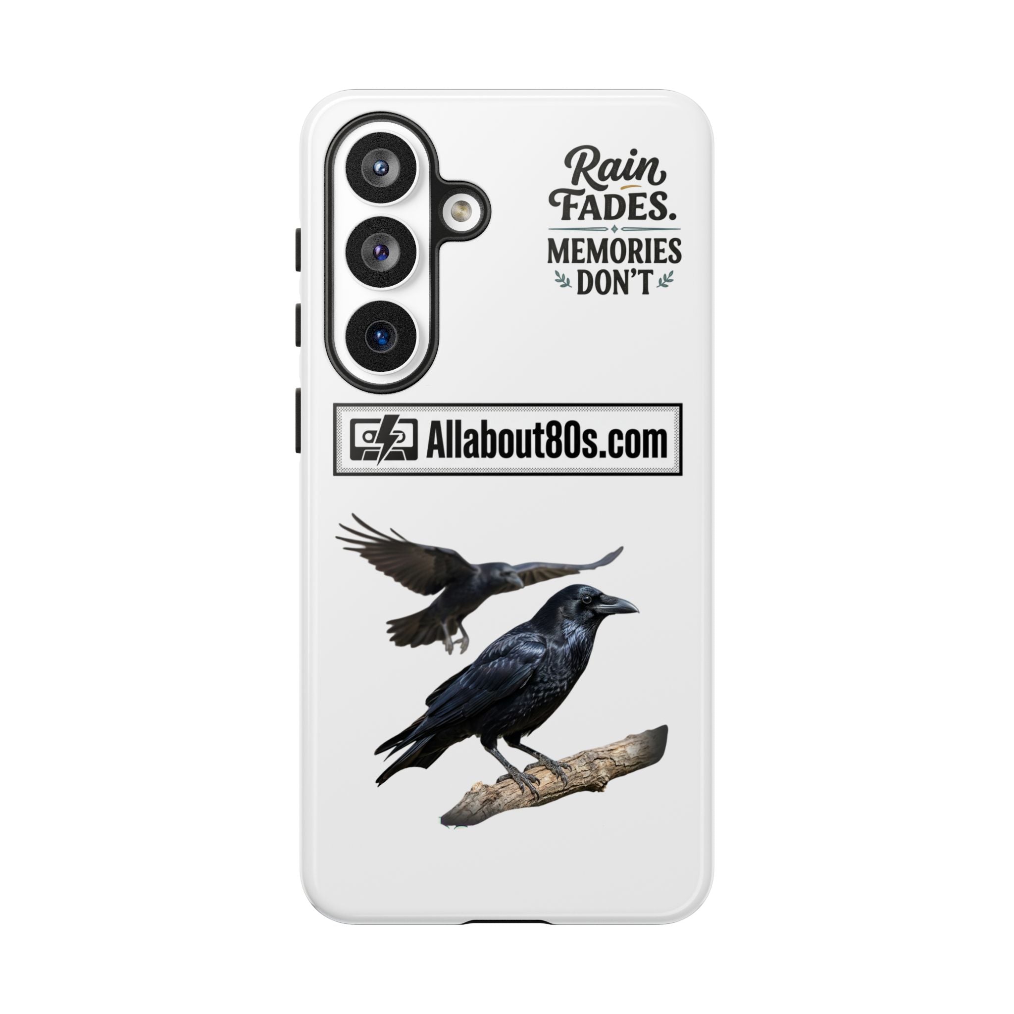 Raven Flight Phone Case — Protective iPhone Case with Black Crow Design