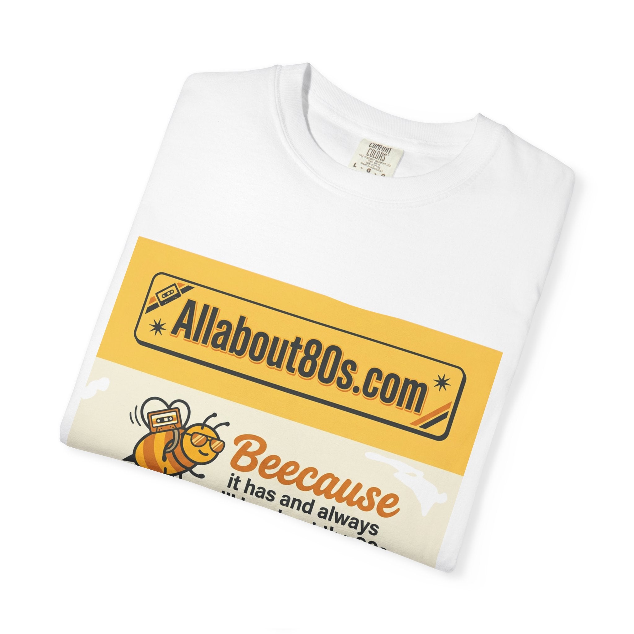 Allabout80s "Beeecause" Retro 80s Graphic T-Shirt