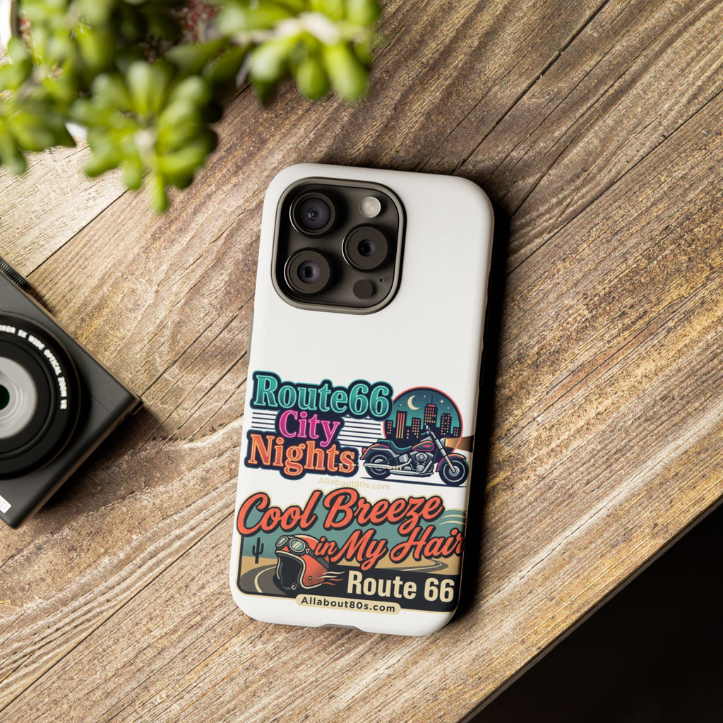 Phone Case — Route 66 City Nights Motorcycle Design