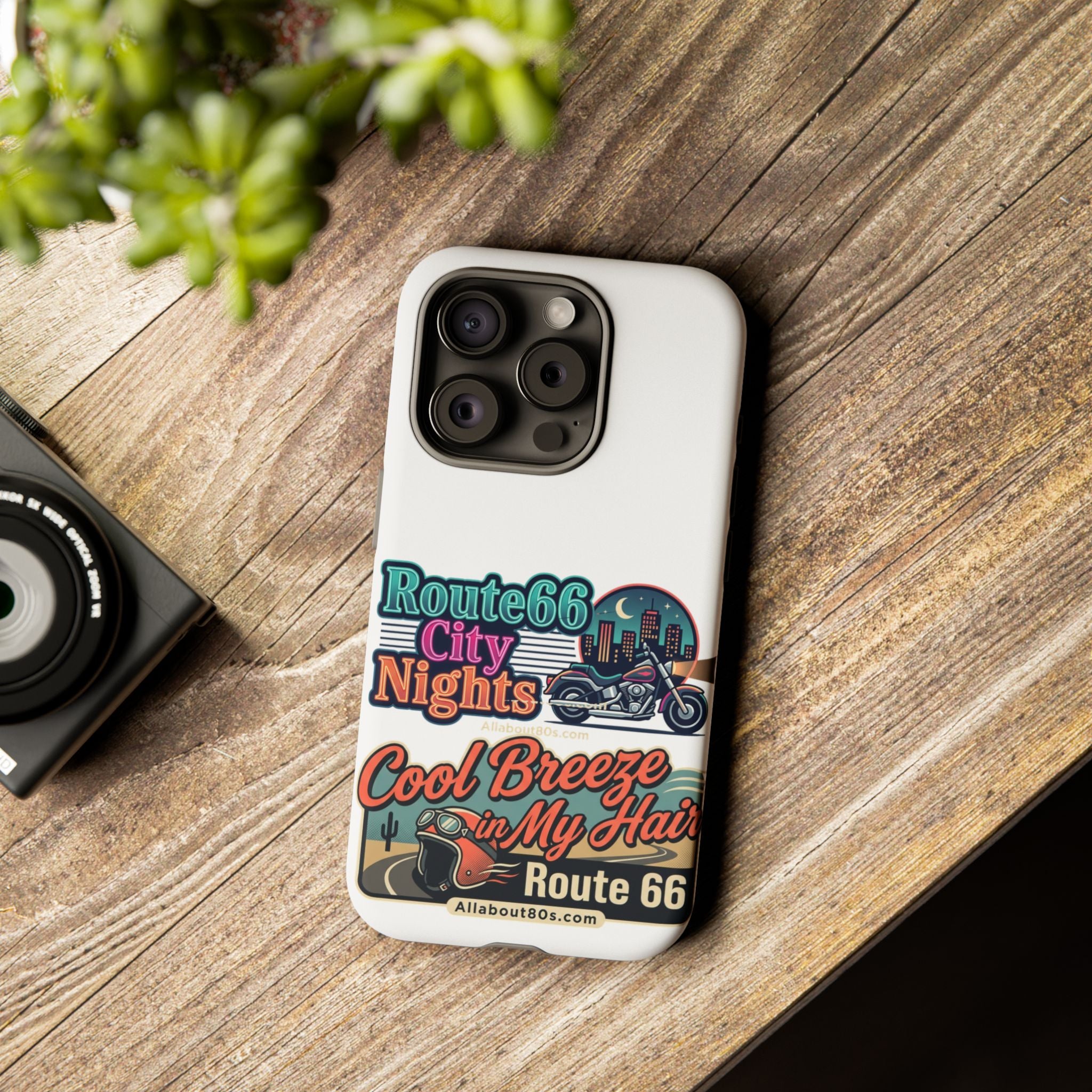 Phone Case — Route 66 City Nights Motorcycle Design