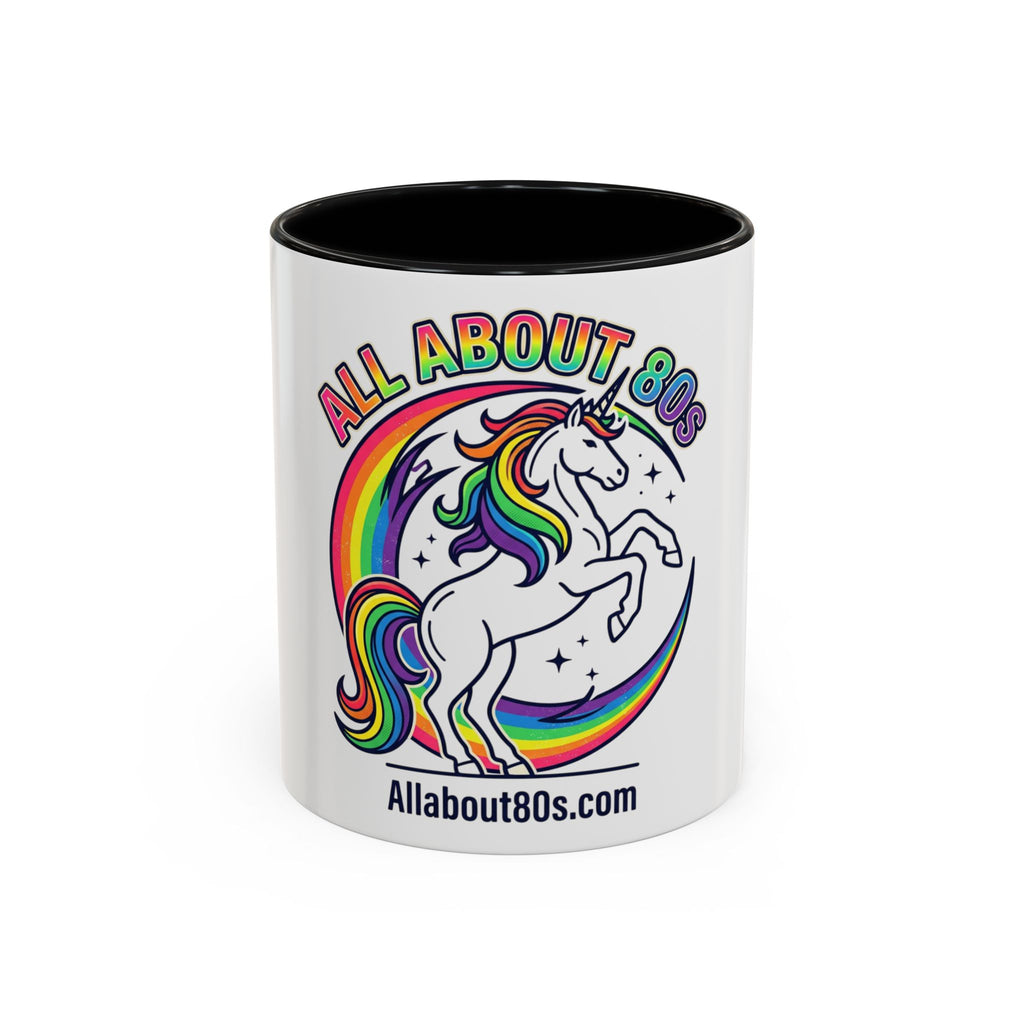 All About 80s Unicorn Rainbow Coffee Mug (11/15oz)