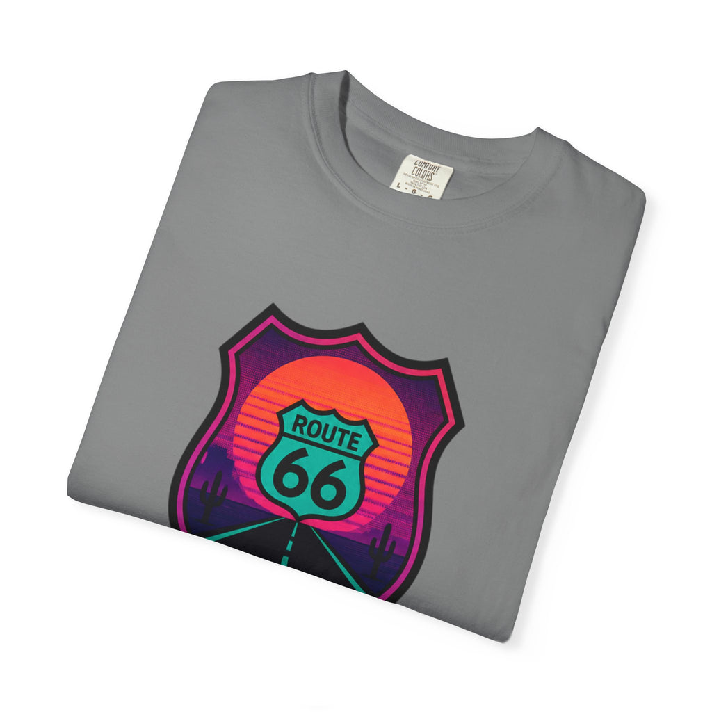 Route 66 Sunset T‑Shirt — Retro Roadtrip Graphic Tee