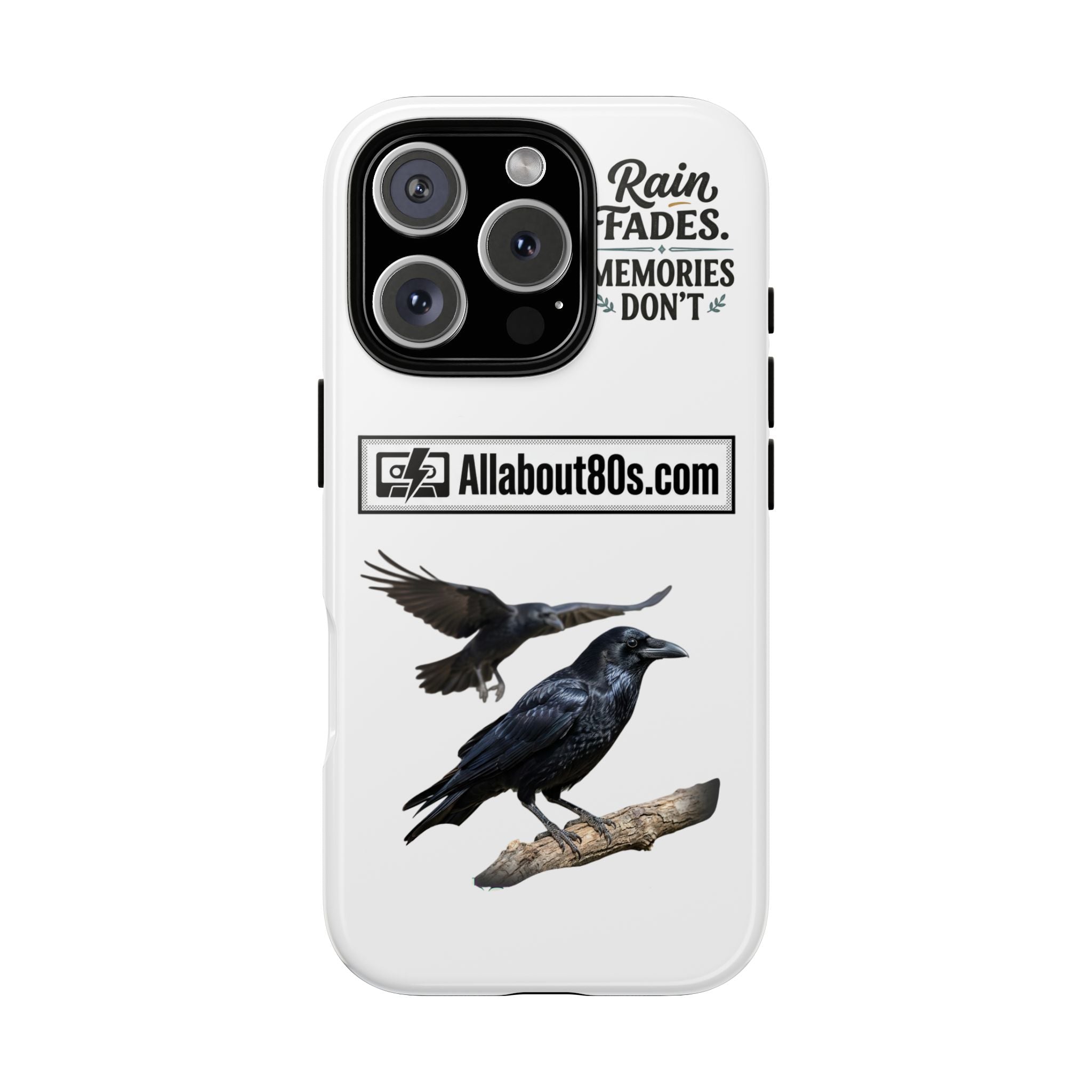 Raven Flight Phone Case — Protective iPhone Case with Black Crow Design