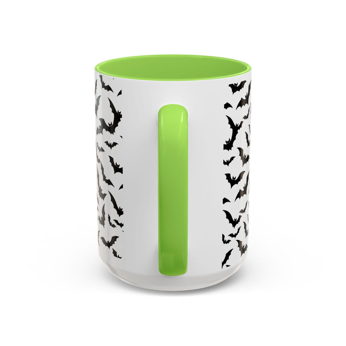 Halloween Haunted Castle Coffee Mug — Colorful Bat Pattern 11oz/15oz
