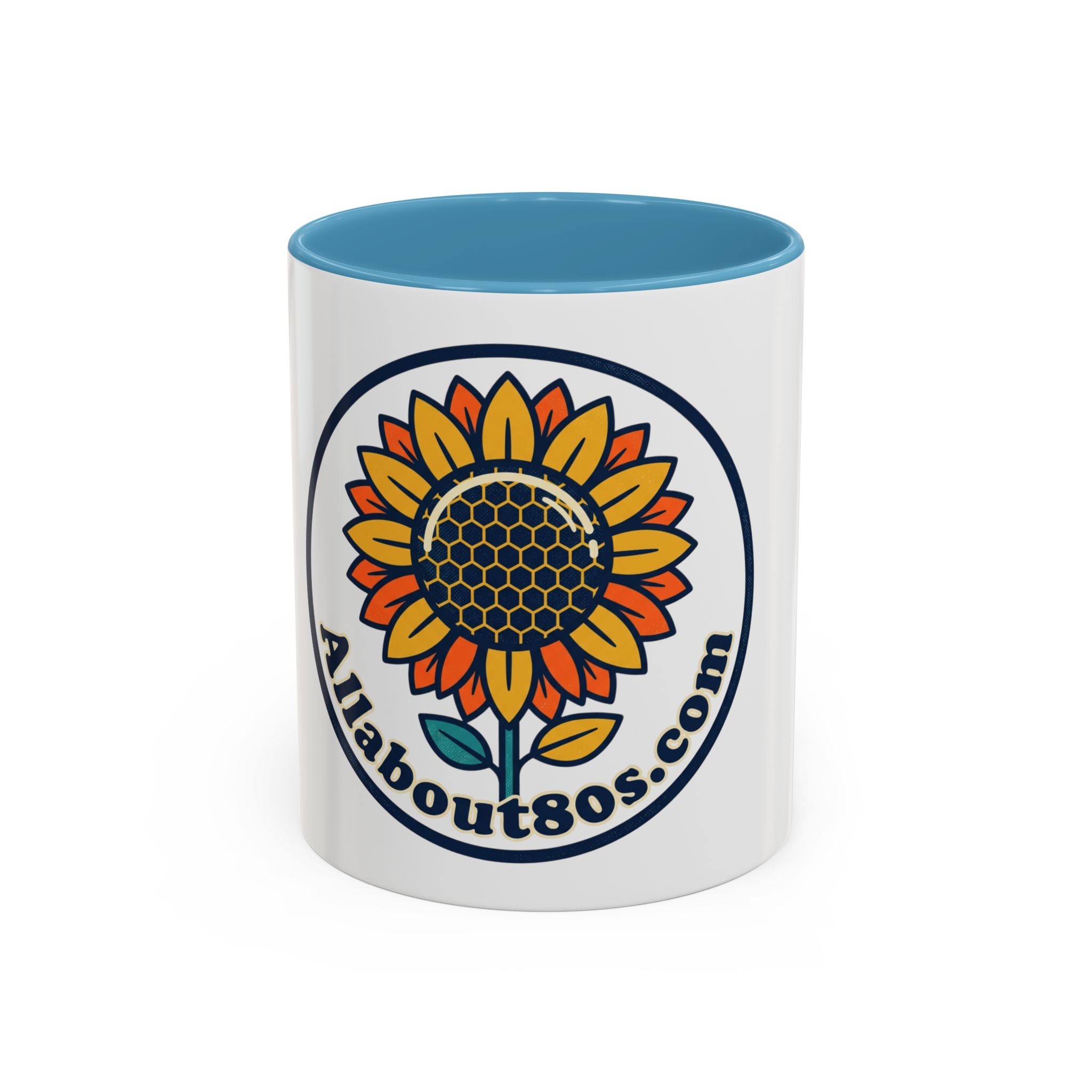 AllAbout80s Sunflower Accent Coffee Mug (11/15oz)