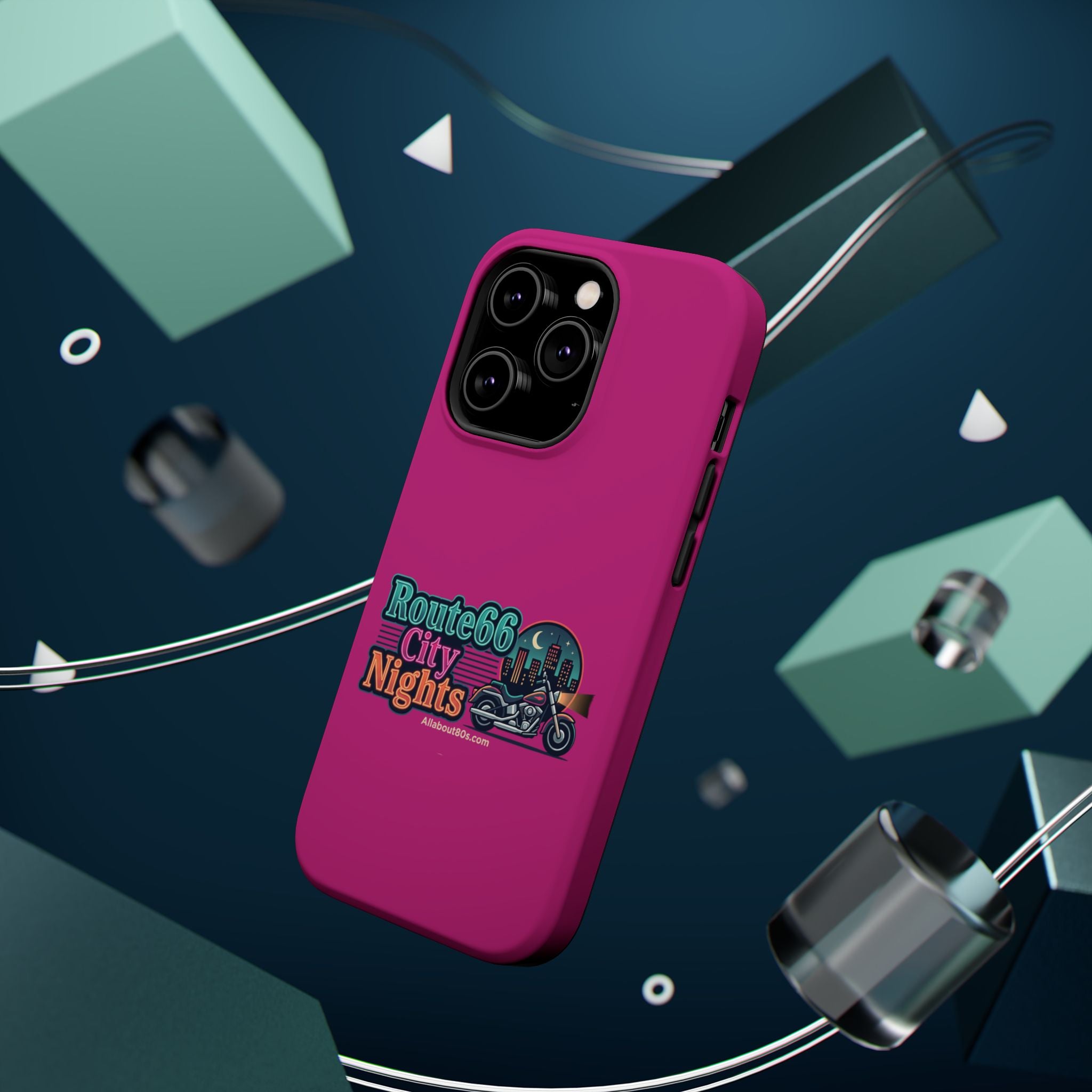 Phone Case — 'Route 66 City Nights' Magnetic Impact-Resistant Case