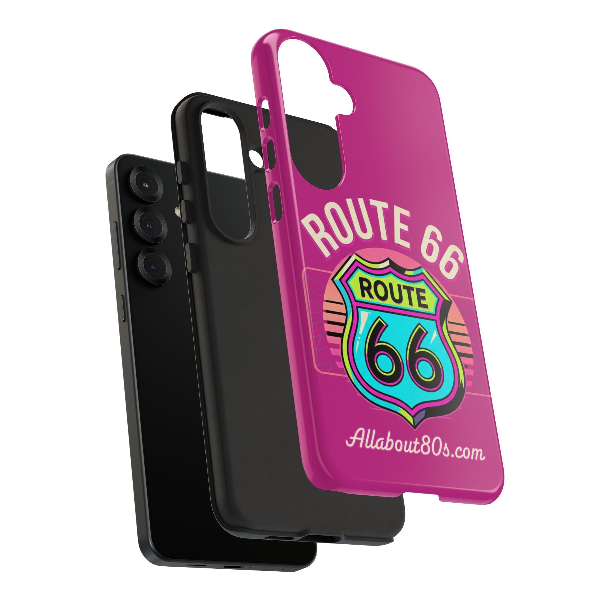 Route 66 Phone Case — Retro Neon Road Trip iPhone Cover