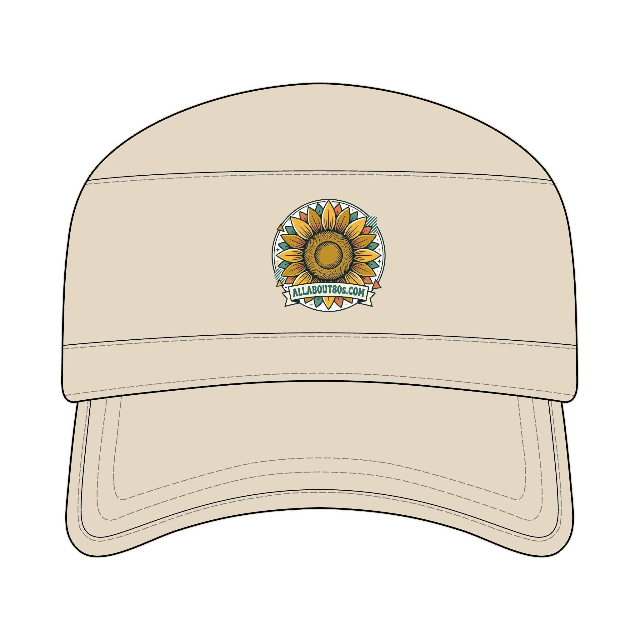 Sunflower Corps Cap – Vintage Military-Style Cotton Hat