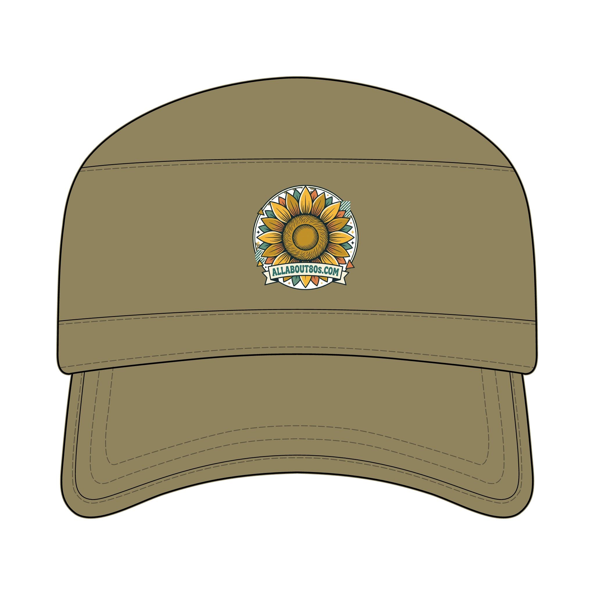 Sunflower Corps Cap – Vintage Military-Style Cotton Hat