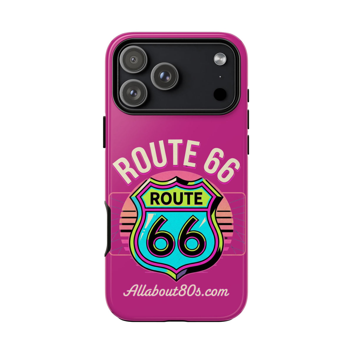 Route 66 Phone Case — Retro Neon Road Trip iPhone Cover