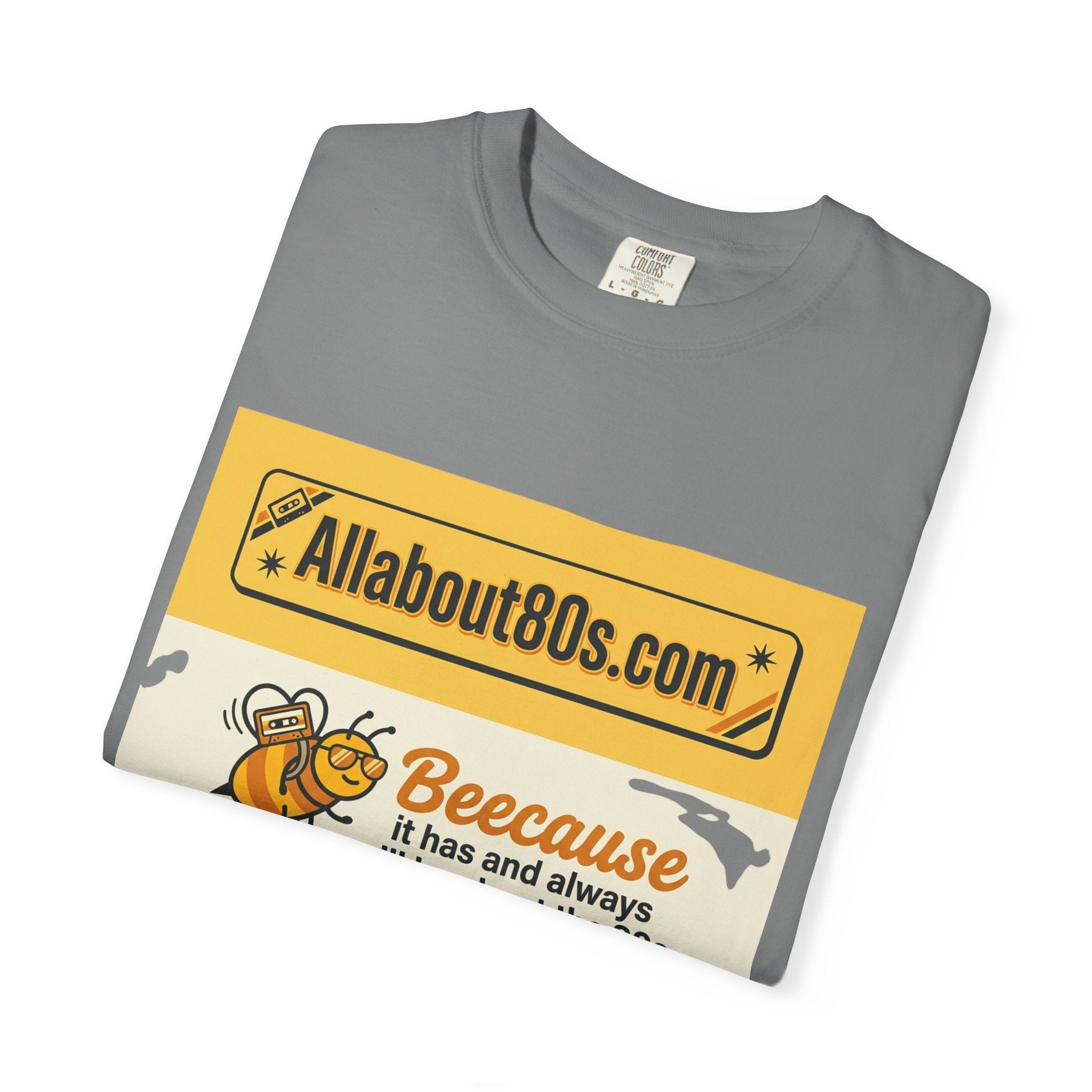 Allabout80s "Beeecause" Retro 80s Graphic T-Shirt