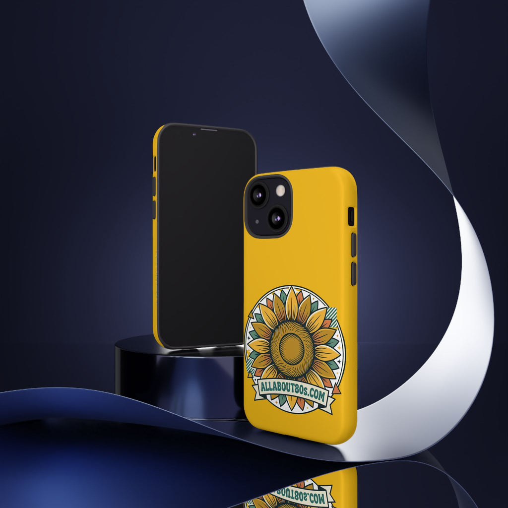 Sunflower Logo Phone Case — AllAbout80s.com Yellow Protective Cover