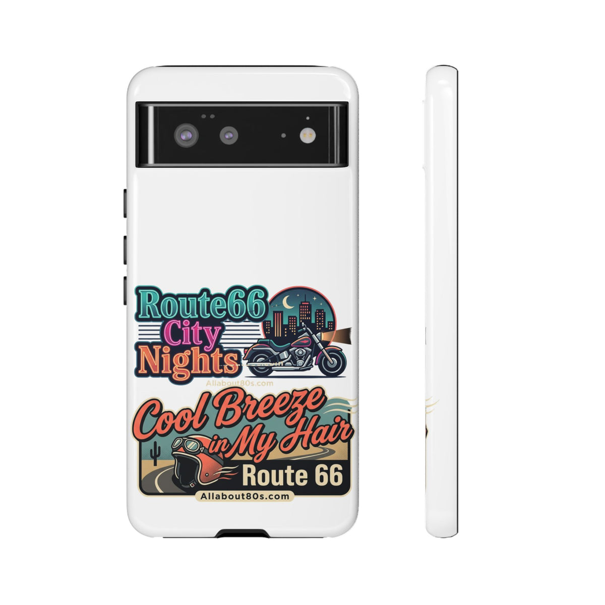Phone Case — Route 66 City Nights Motorcycle Design