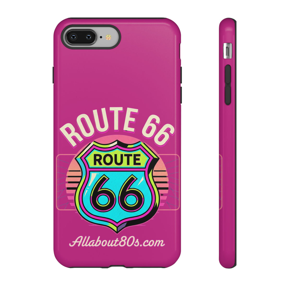 Route 66 Phone Case — Retro Neon Road Trip iPhone Cover