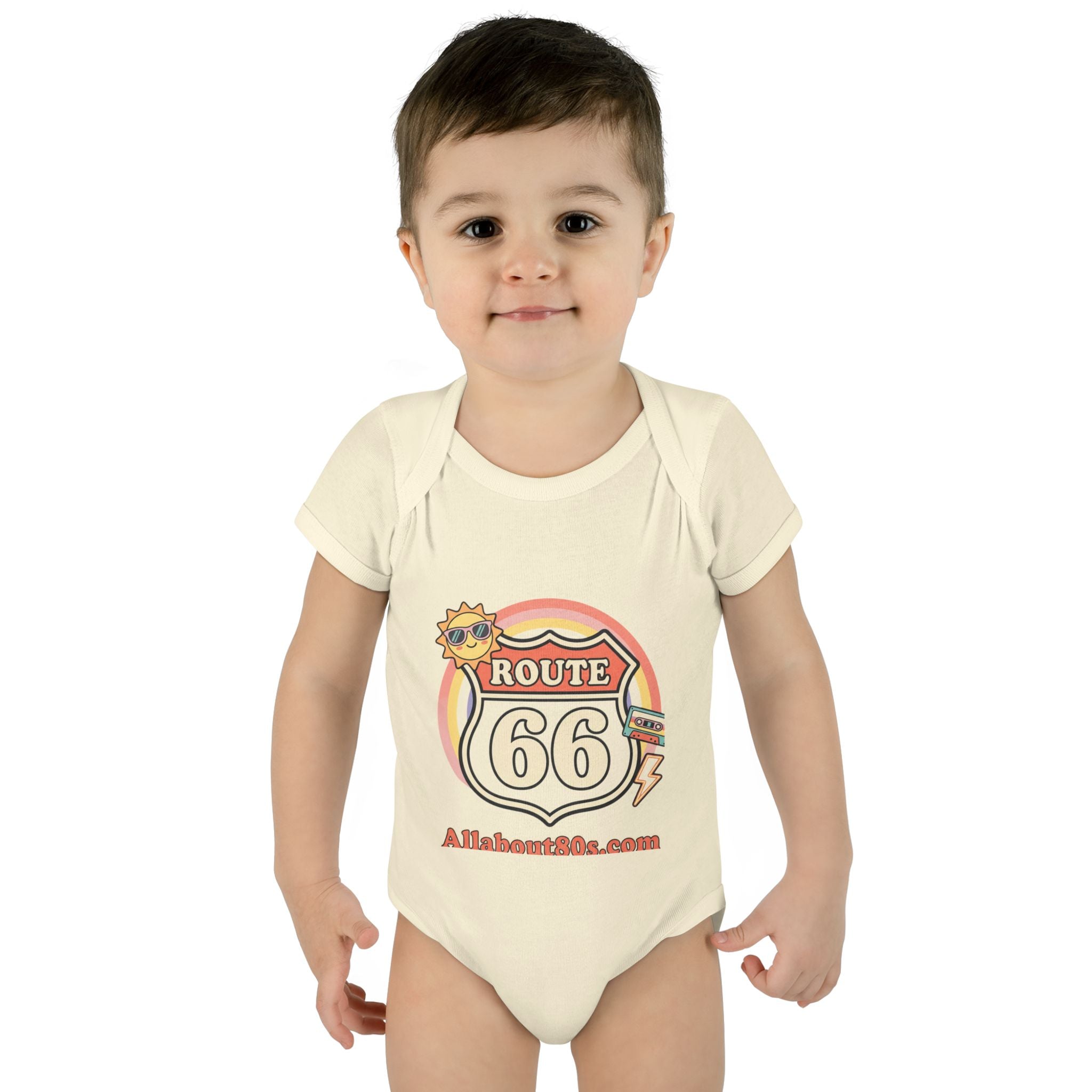 Route 66 Baby Bodysuit – Retro Travel Infant Onesie