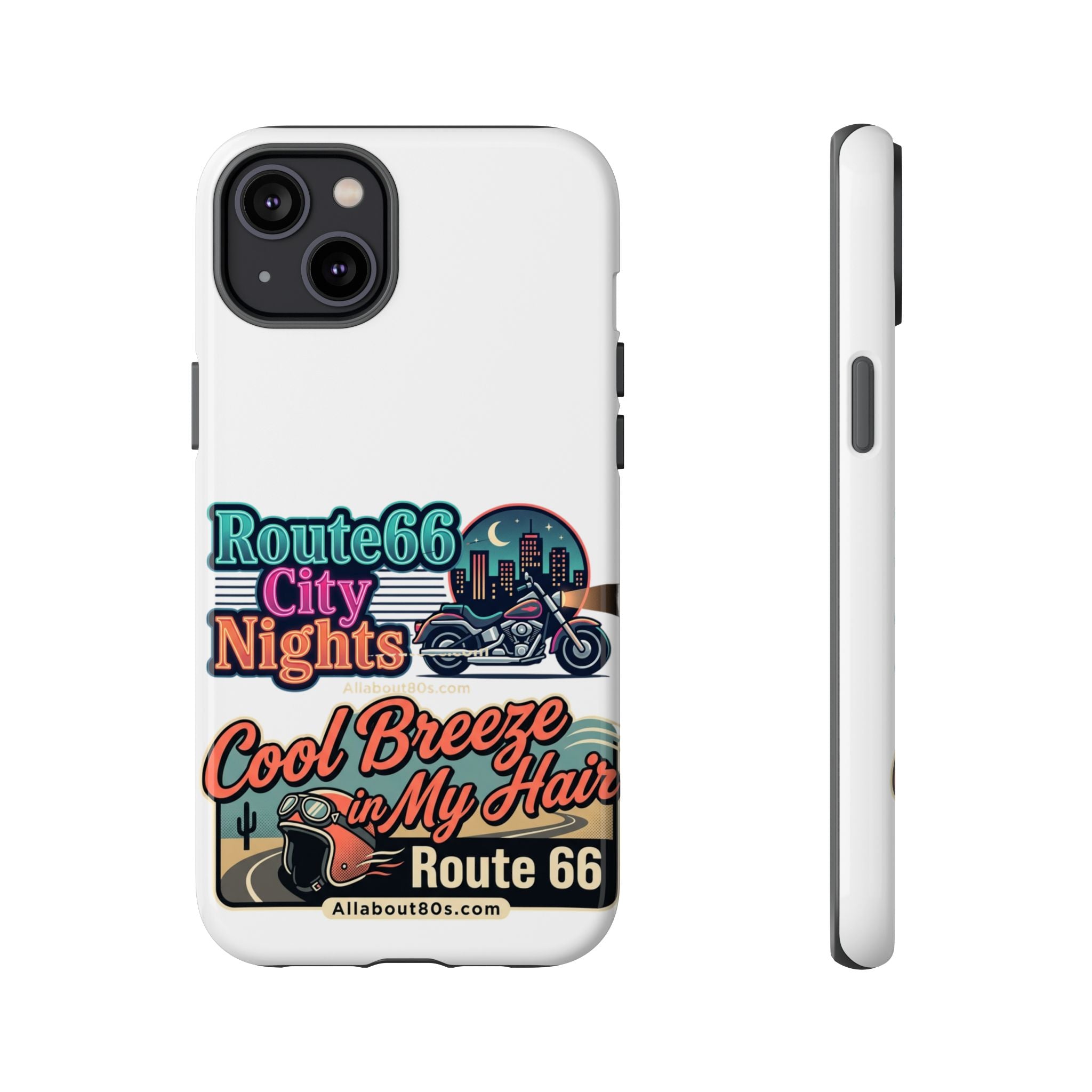 Phone Case — Route 66 City Nights Motorcycle Design