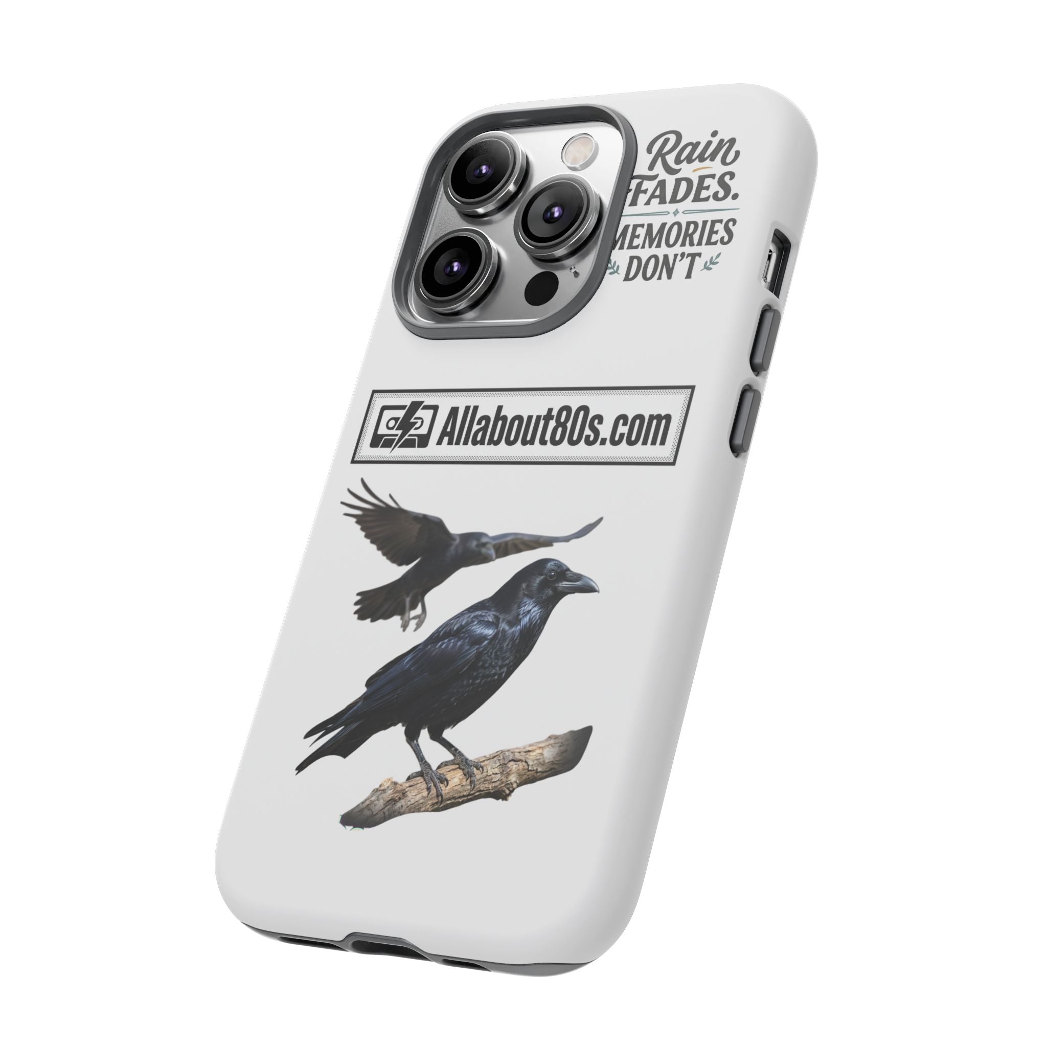Raven Flight Phone Case — Protective iPhone Case with Black Crow Design