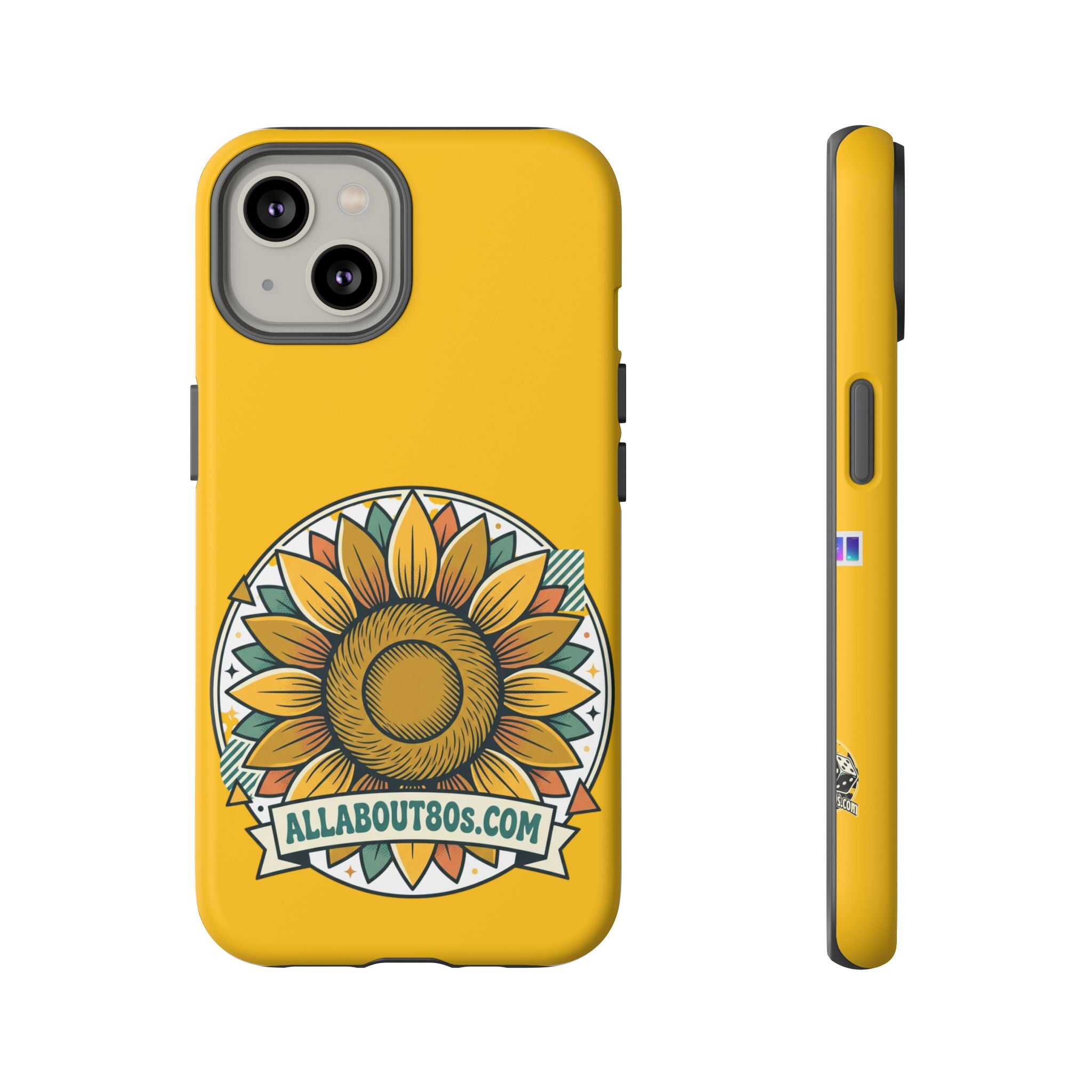 Sunflower Logo Phone Case — AllAbout80s.com Yellow Protective Cover