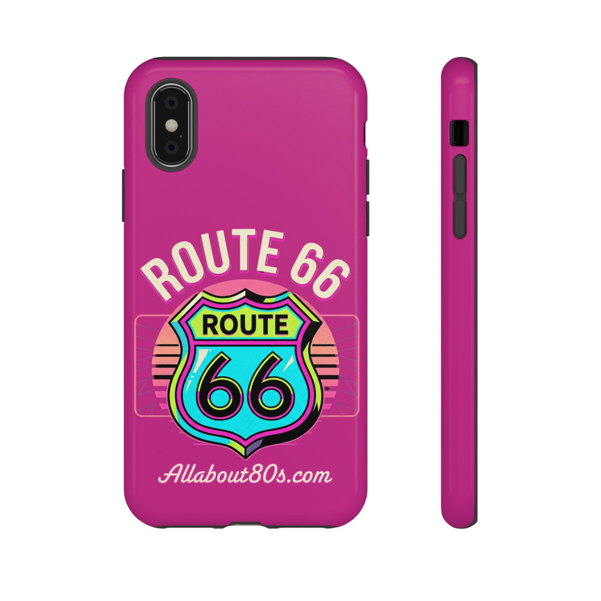 Route 66 Phone Case — Retro Neon Road Trip iPhone Cover