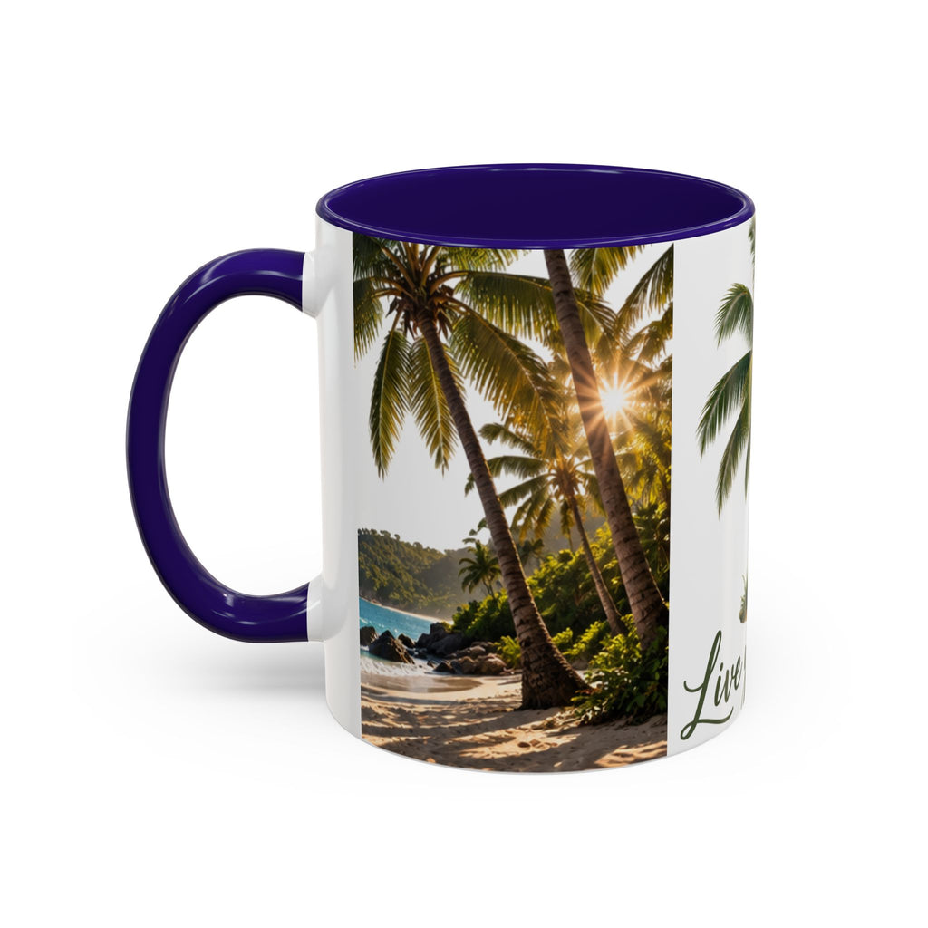 Live Your Dreams Palm Tree Mug