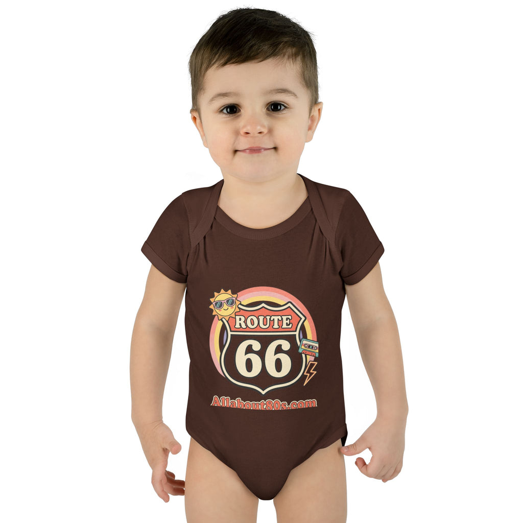 Route 66 Baby Bodysuit – Retro Travel Infant Onesie