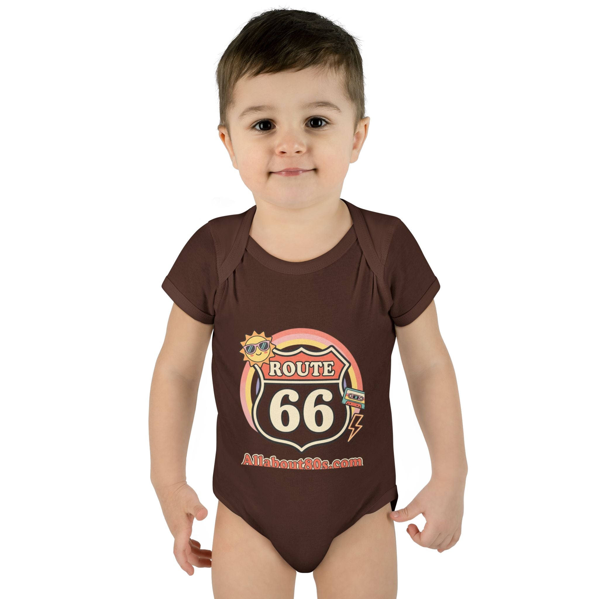 Route 66 Baby Bodysuit – Retro Travel Infant Onesie