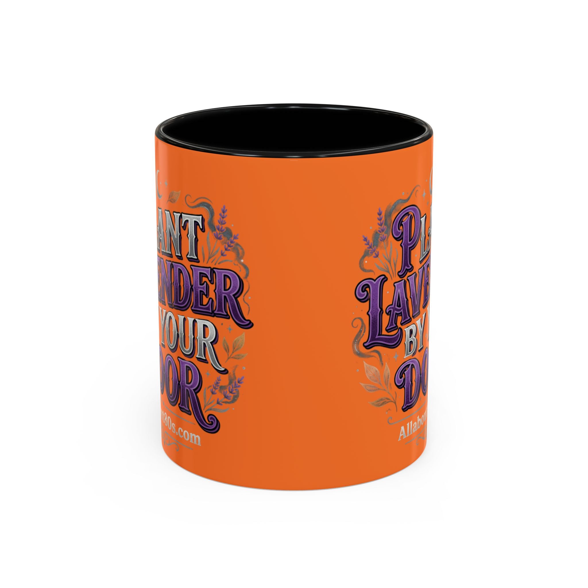 Plant Lavender By Your Door Orange Accent Coffee Mug – 11/15oz