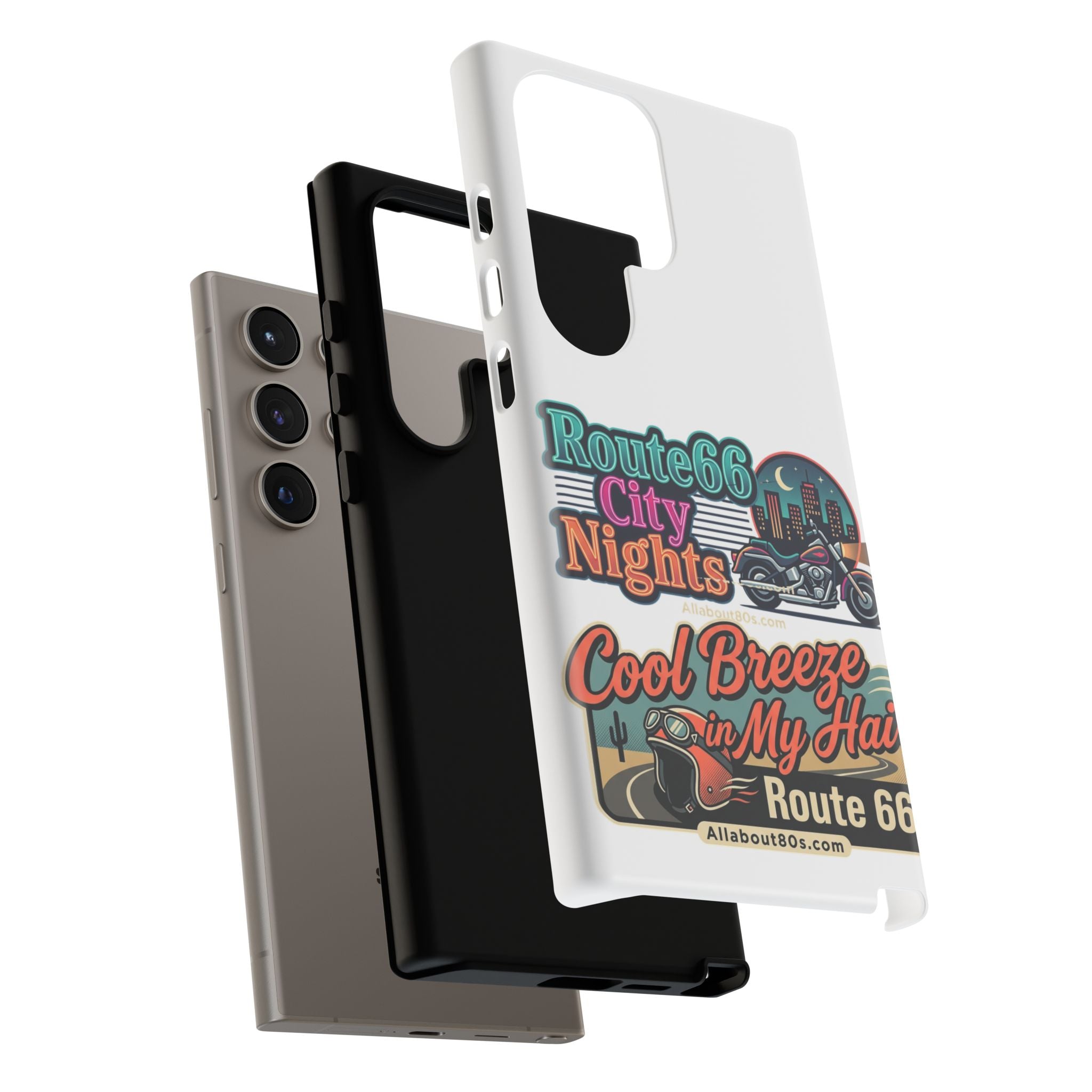Phone Case — Route 66 City Nights Motorcycle Design