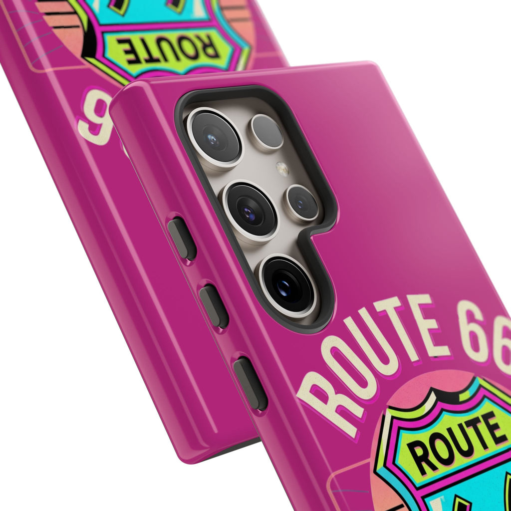 Route 66 Phone Case — Retro Neon Road Trip iPhone Cover