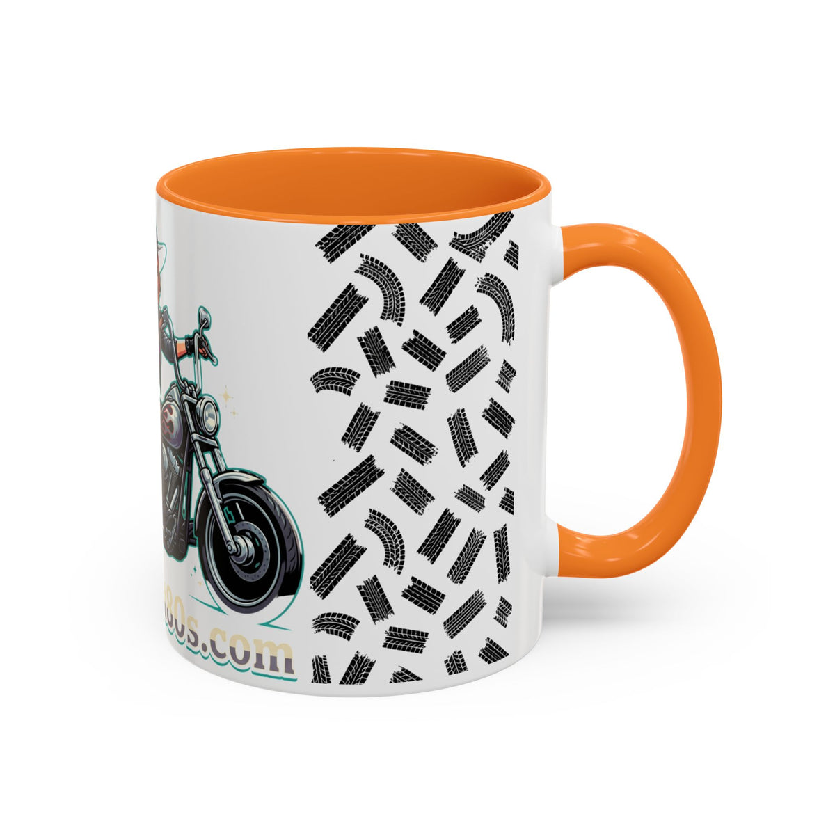 Witch Motorcycle Mug — Red-Haired Biker Witch Ceramic Coffee Cup