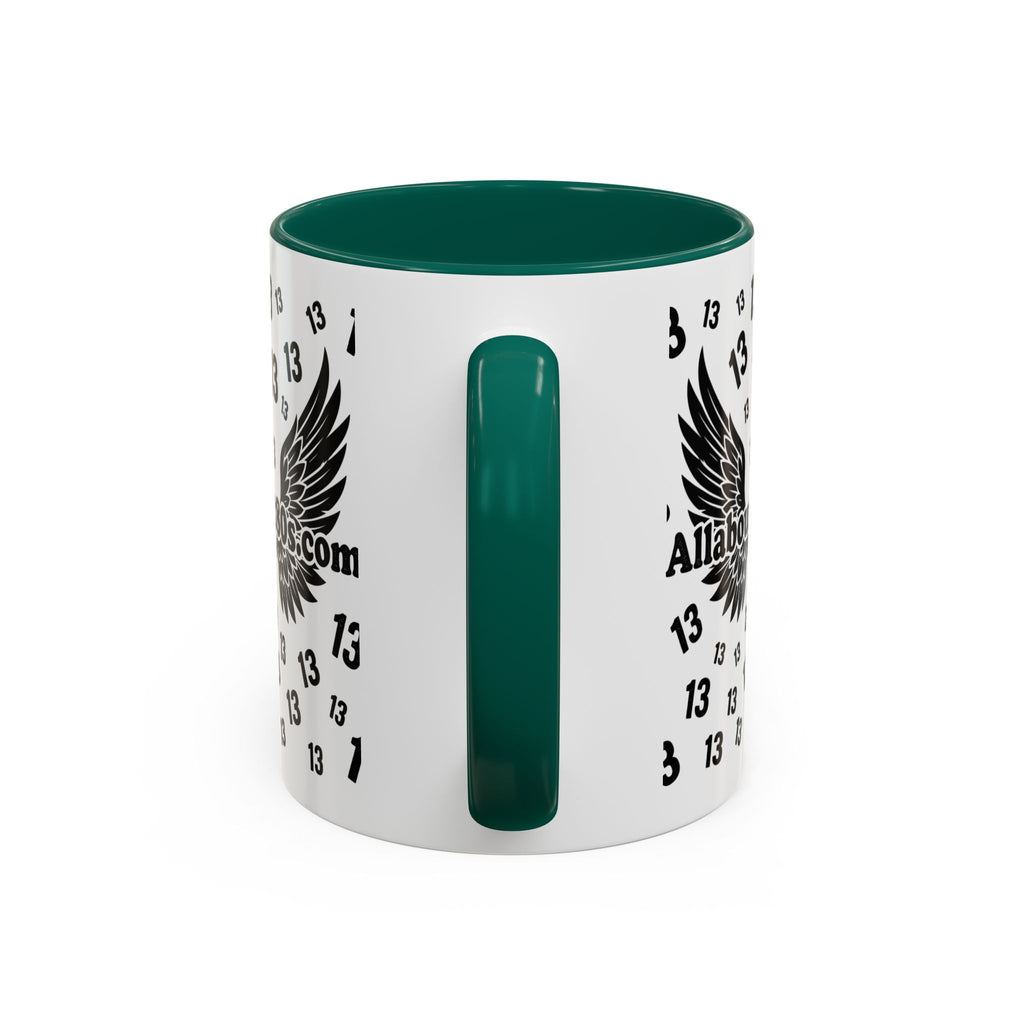 Number 13 Accent Mug — Bold Sports-Style Ceramic Coffee Cup (11oz/15oz)