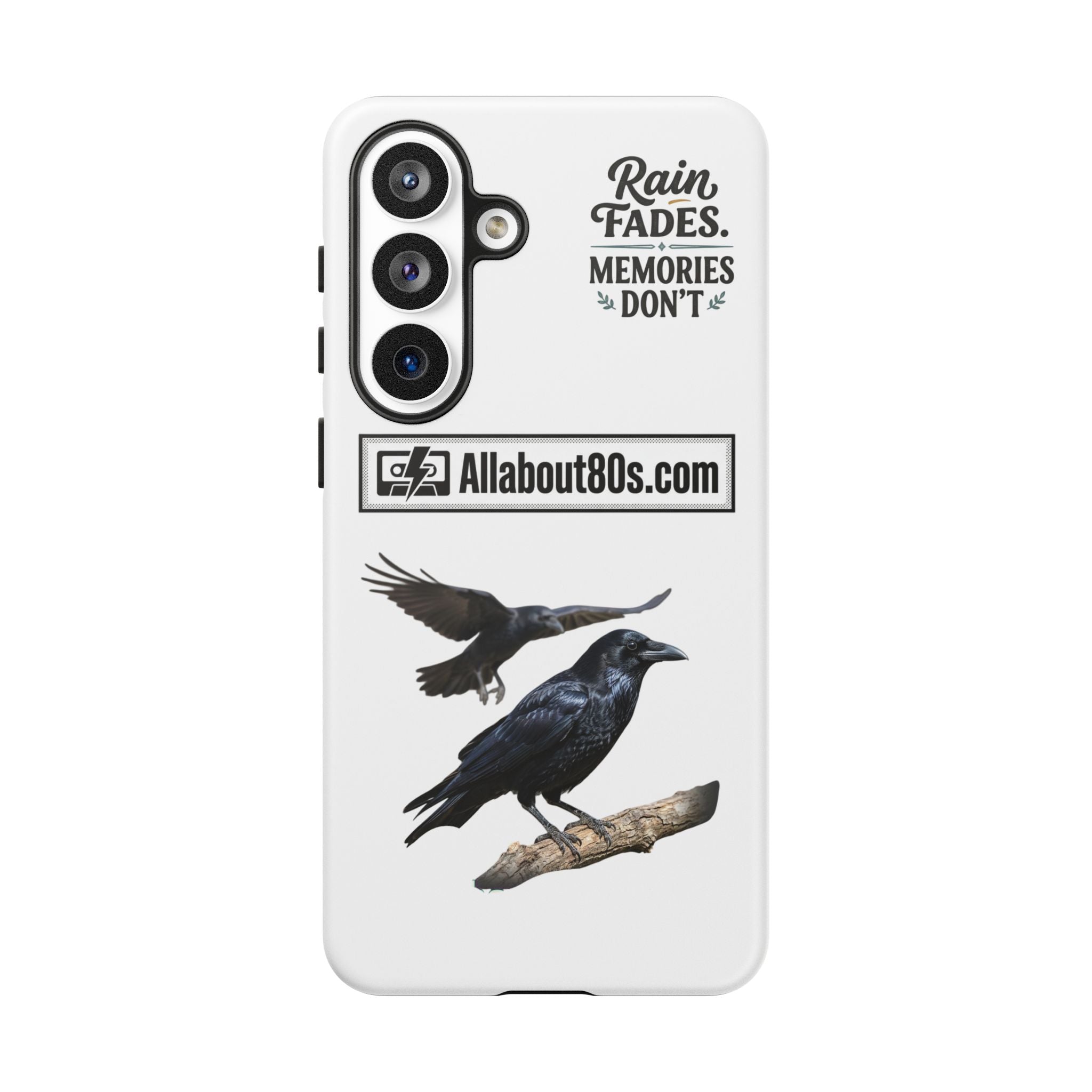 Raven Flight Phone Case — Protective iPhone Case with Black Crow Design