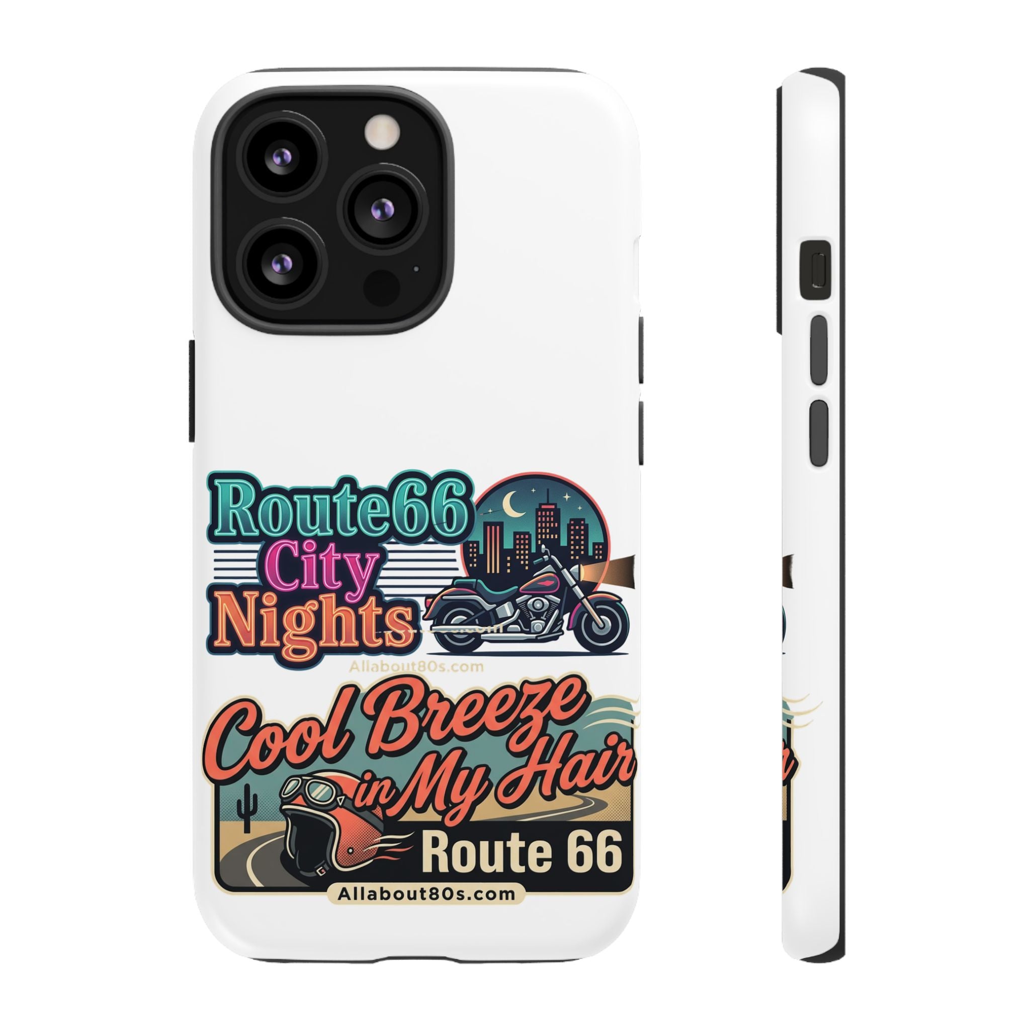 Phone Case — Route 66 City Nights Motorcycle Design