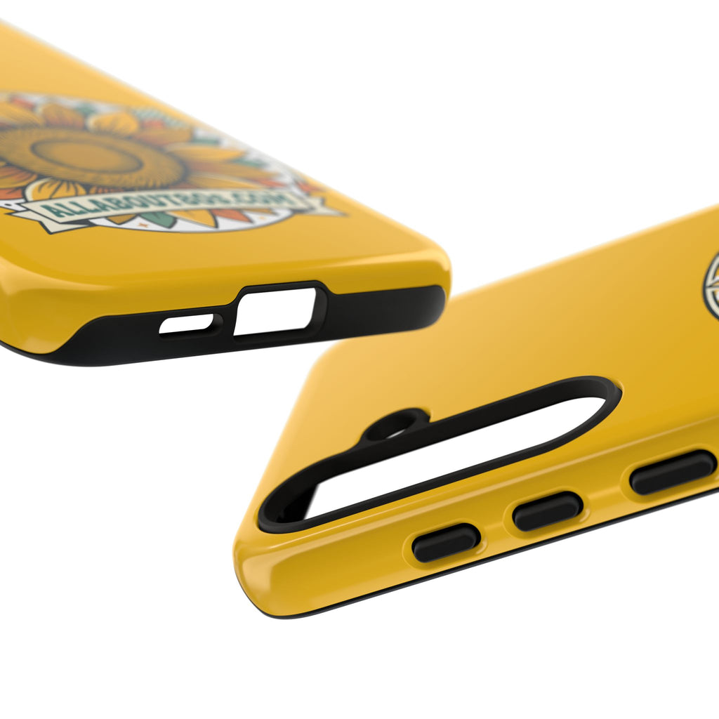 Sunflower Logo Phone Case — AllAbout80s.com Yellow Protective Cover