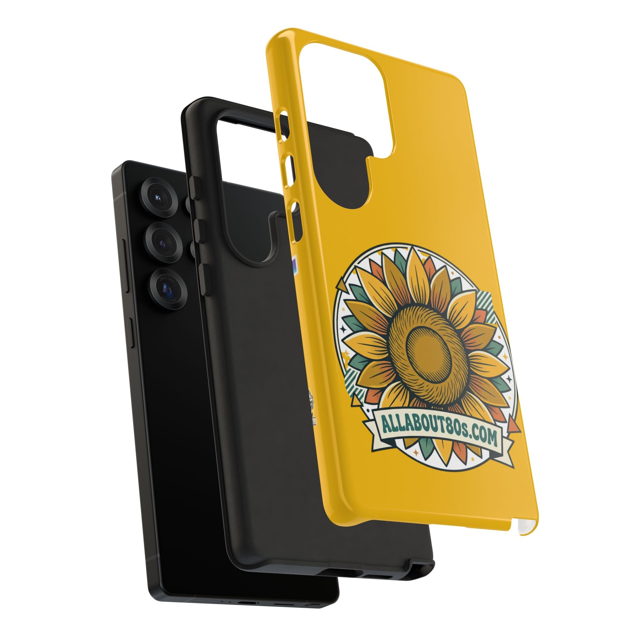 Sunflower Logo Phone Case — AllAbout80s.com Yellow Protective Cover