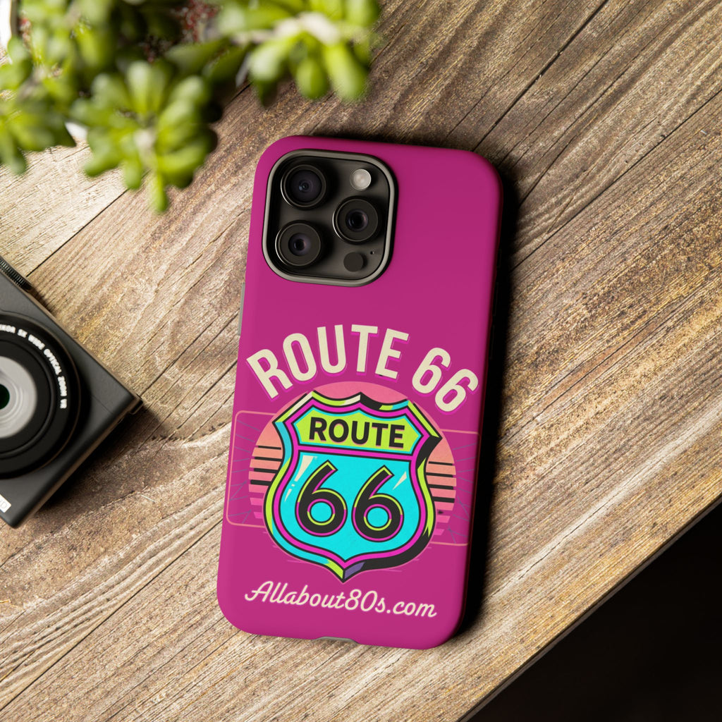Route 66 Phone Case — Retro Neon Road Trip iPhone Cover