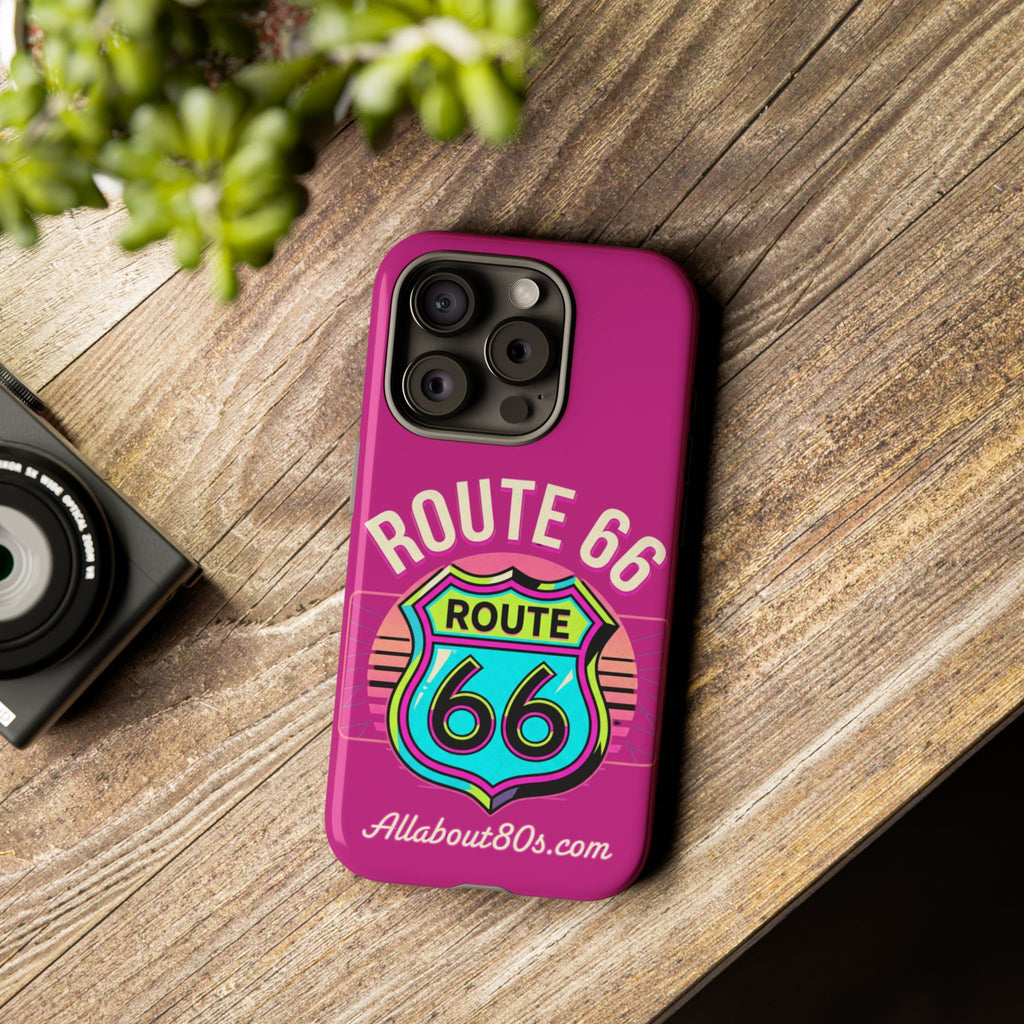 Route 66 Phone Case — Retro Neon Road Trip iPhone Cover