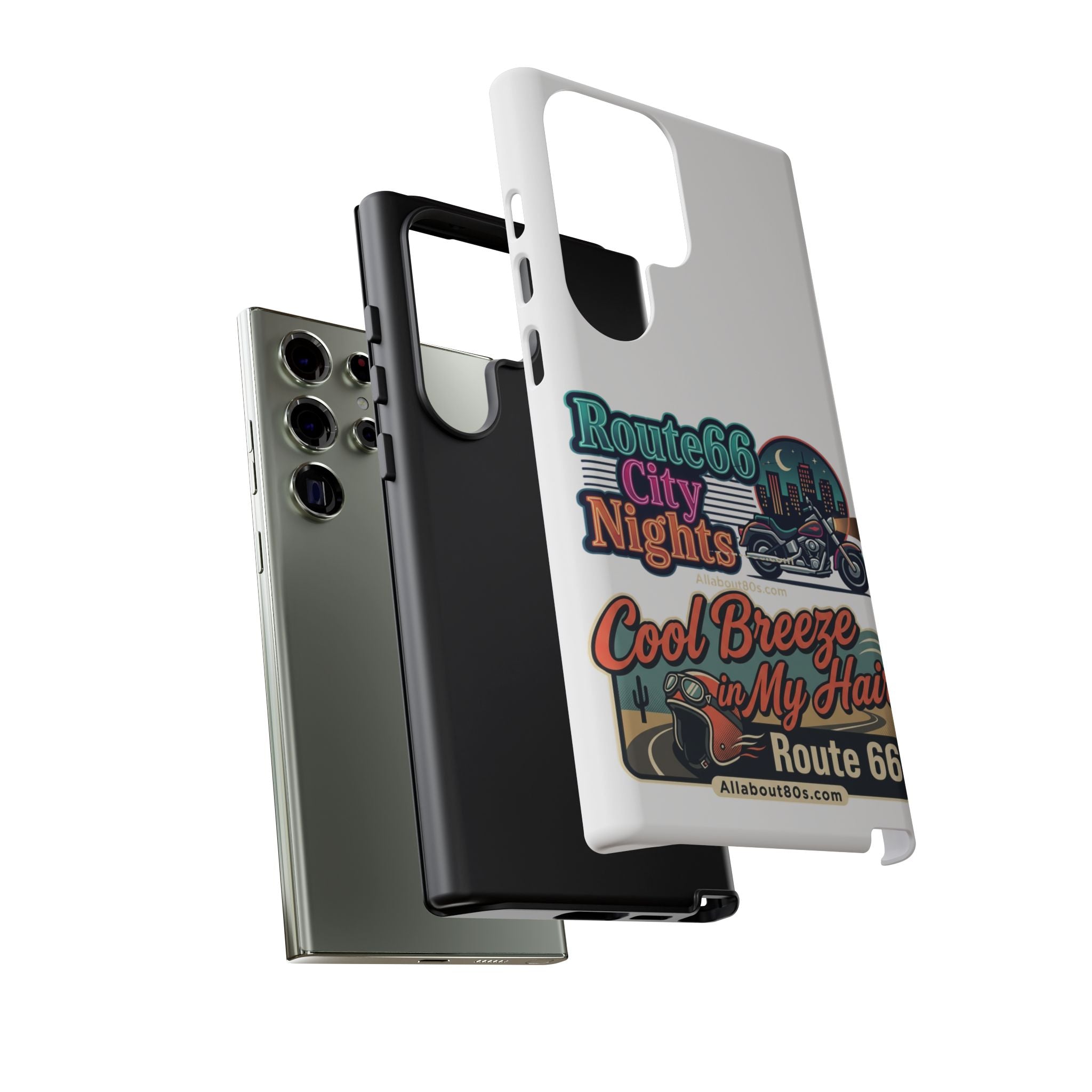 Phone Case — Route 66 City Nights Motorcycle Design