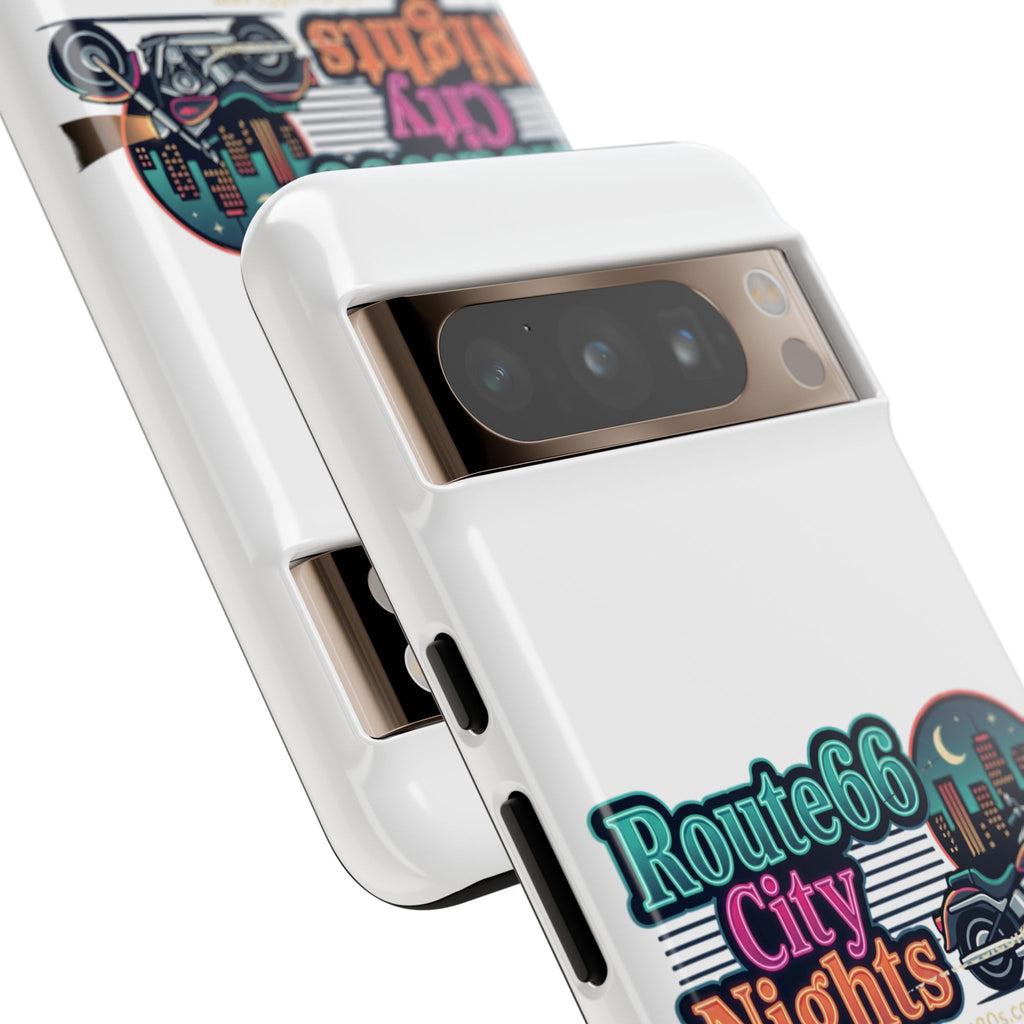 Phone Case — Route 66 City Nights Motorcycle Design